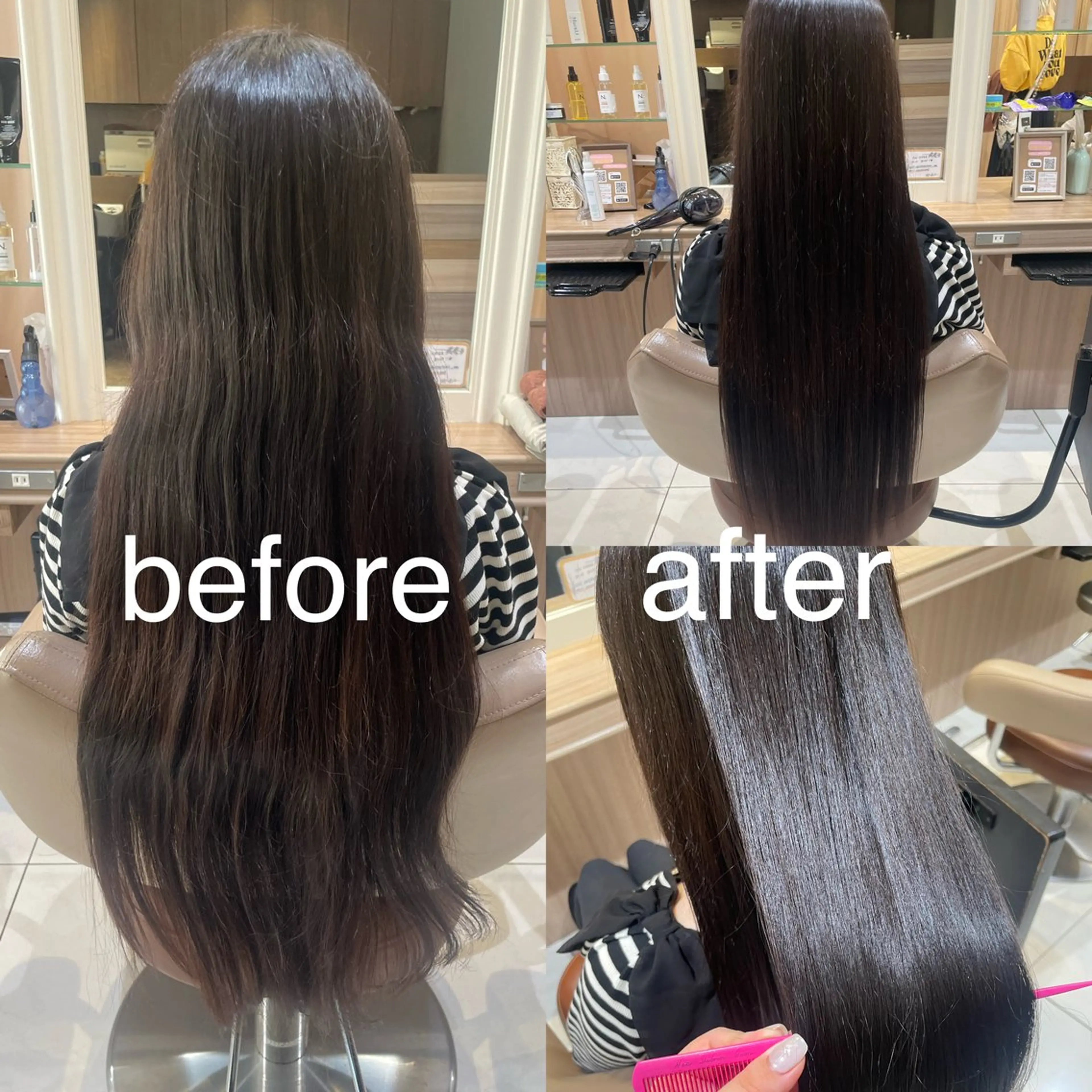 ロング パーマ カット 縮毛矯正 トリートメント 韓国ヘアメイク🎀/ 縮毛矯正✨山本媛香のヘアスタイル