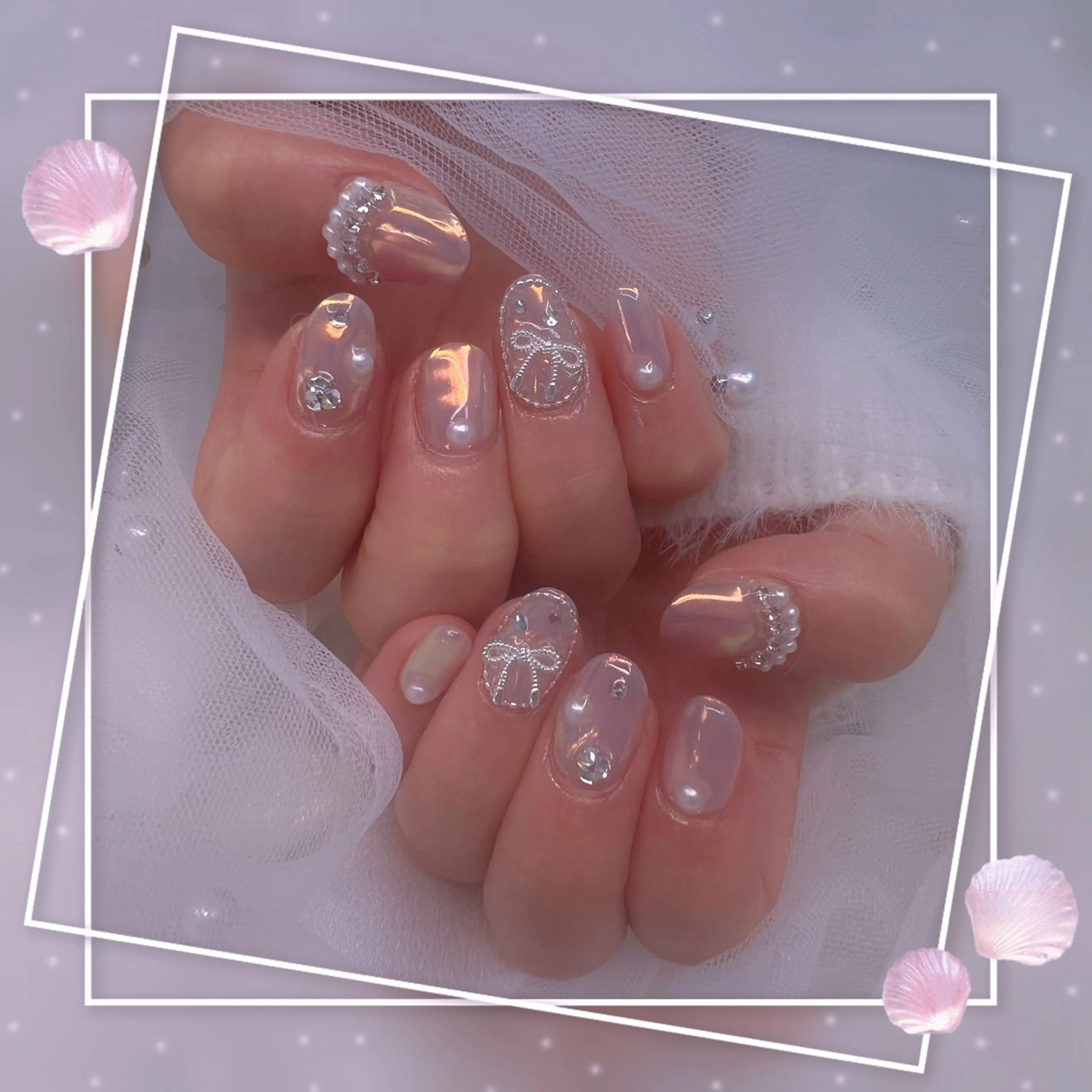 ネイル チークネイル フレンチネイル グラデーション マグネットネイル マグネットフレンチ ハンドネイル ハンドケア Chill Nailsalonのネイルデザイン