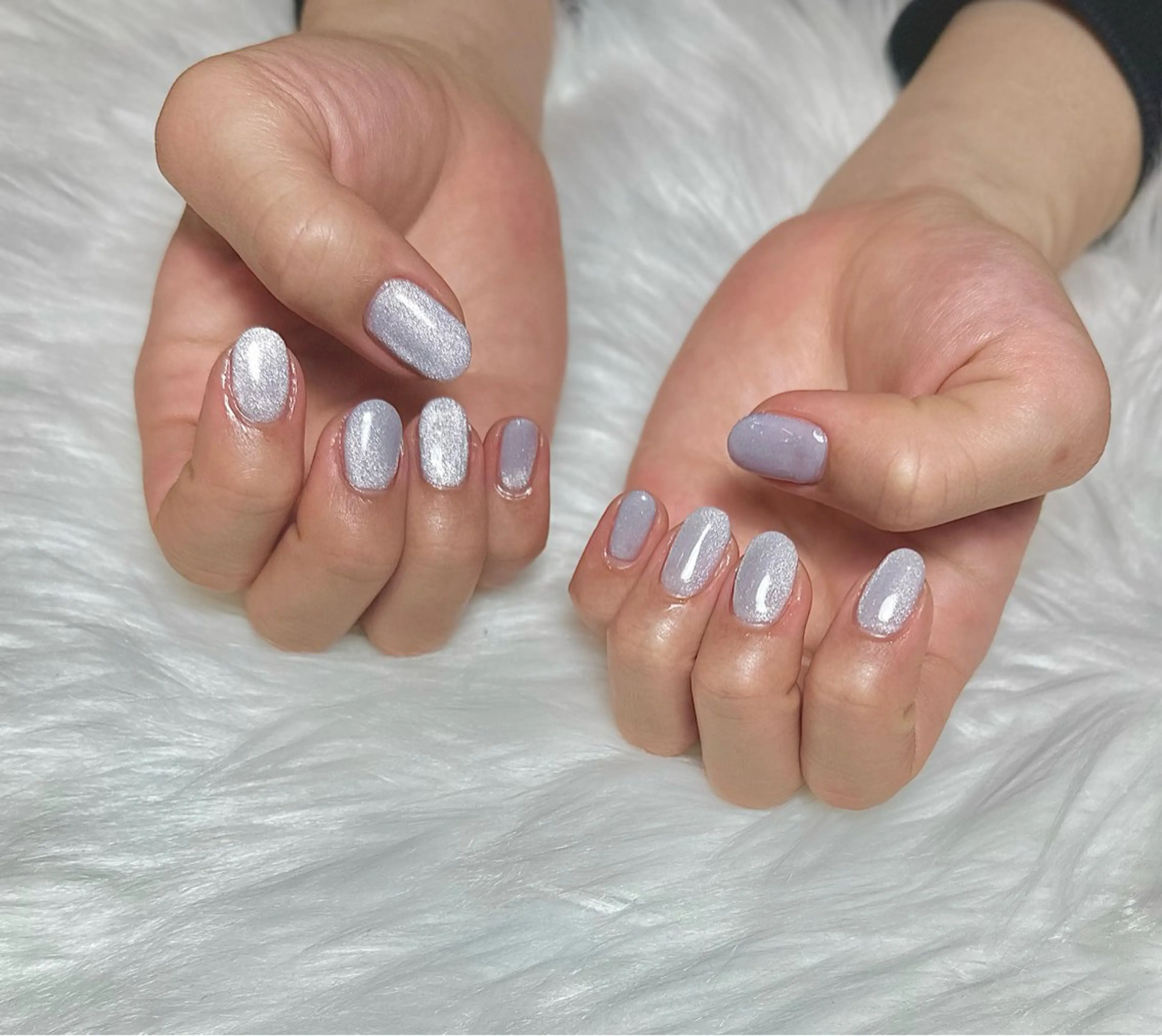 ネイル マグネットネイル ピンク パープル ハンドネイル m_nail所属・O Mayaのネイルデザイン