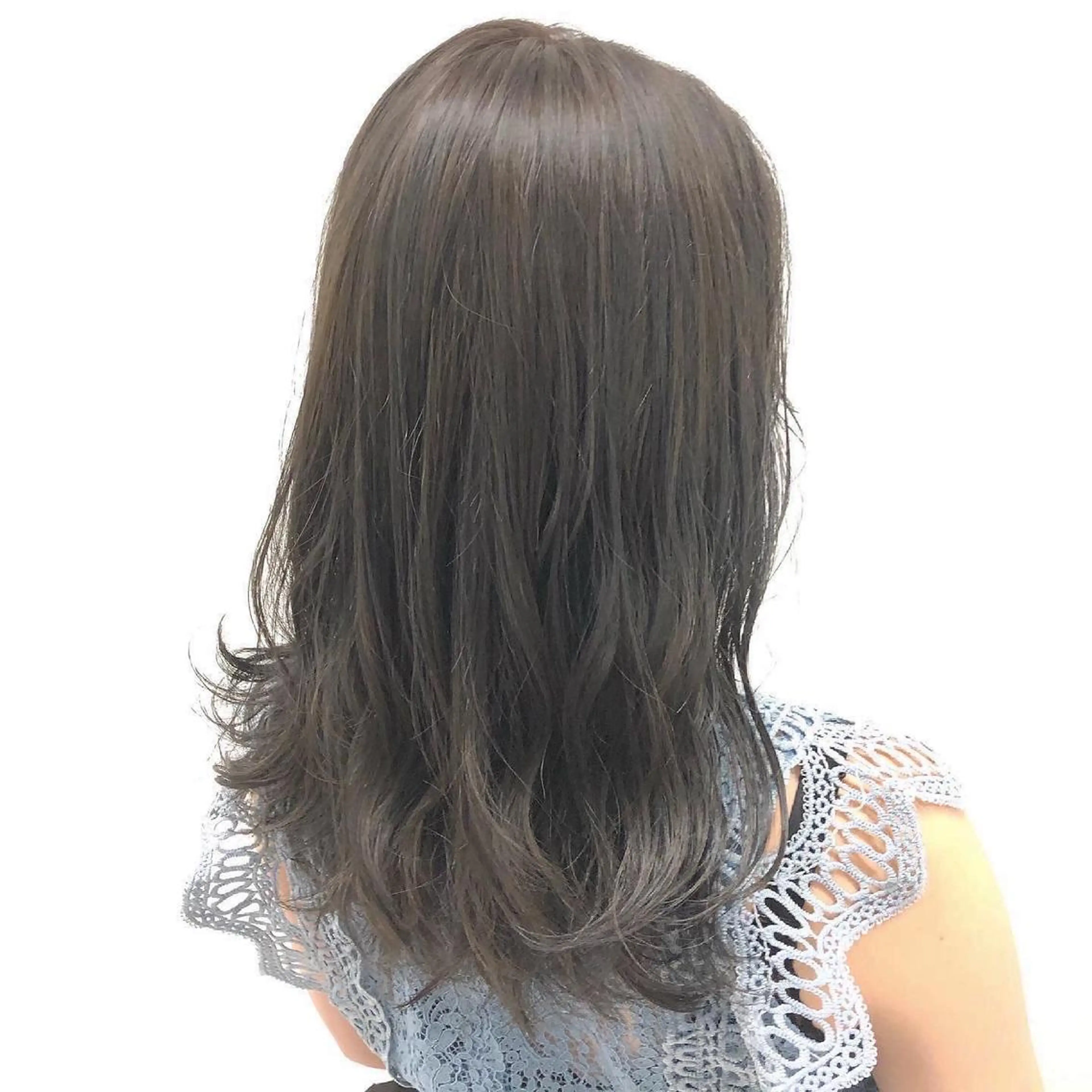 セミロング カラー グレージュ アイスグレージュ カット ヘアカラー トリートメント 💖ブリーチなし透明 感💖ASAHIのヘアスタイル