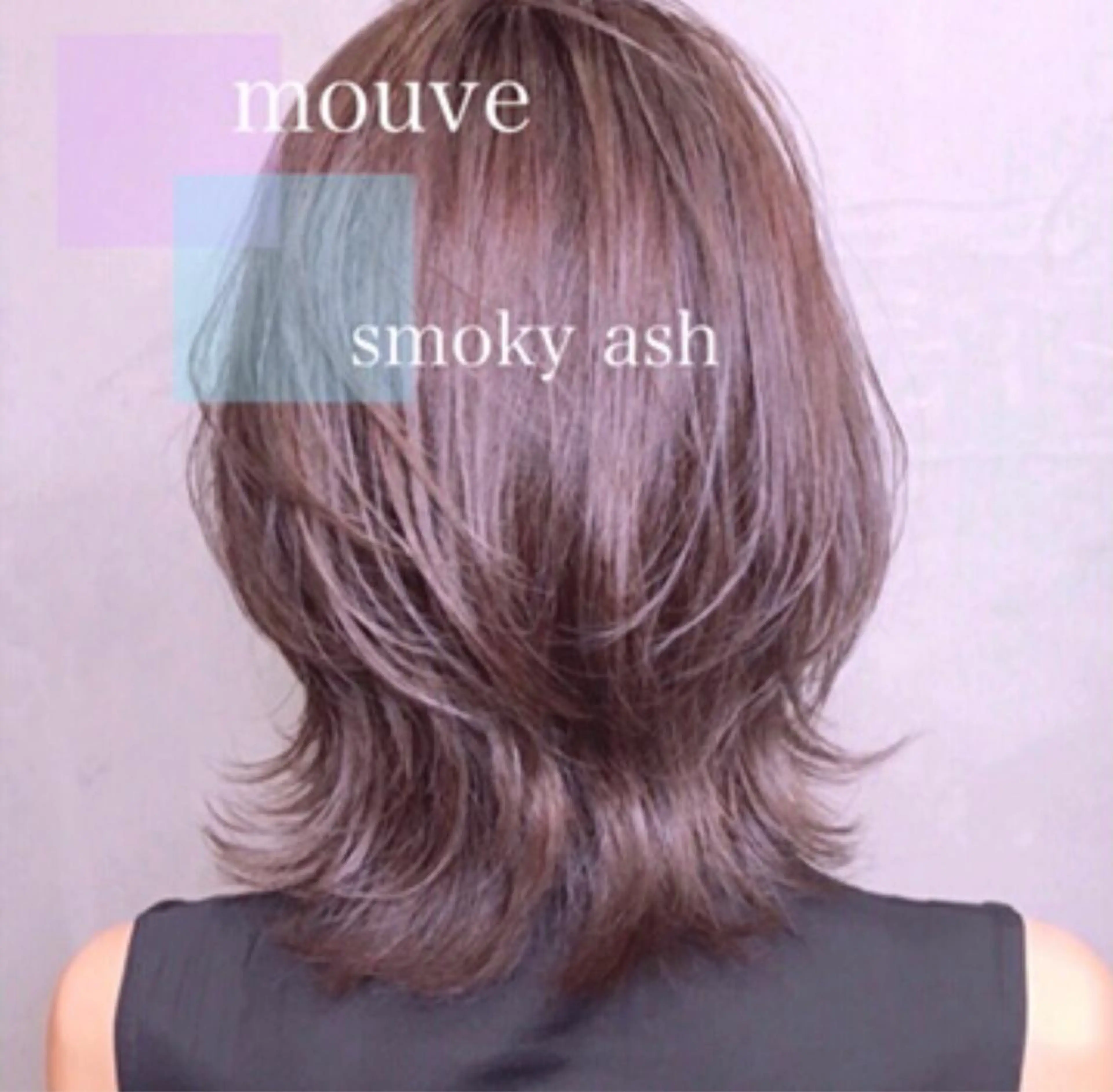 ミディアム カラー ミディアムパーマ アッシュ ベージュカラー ブルーカラー グレージュ カット ヘアカラー AKI アキのヘアスタイル