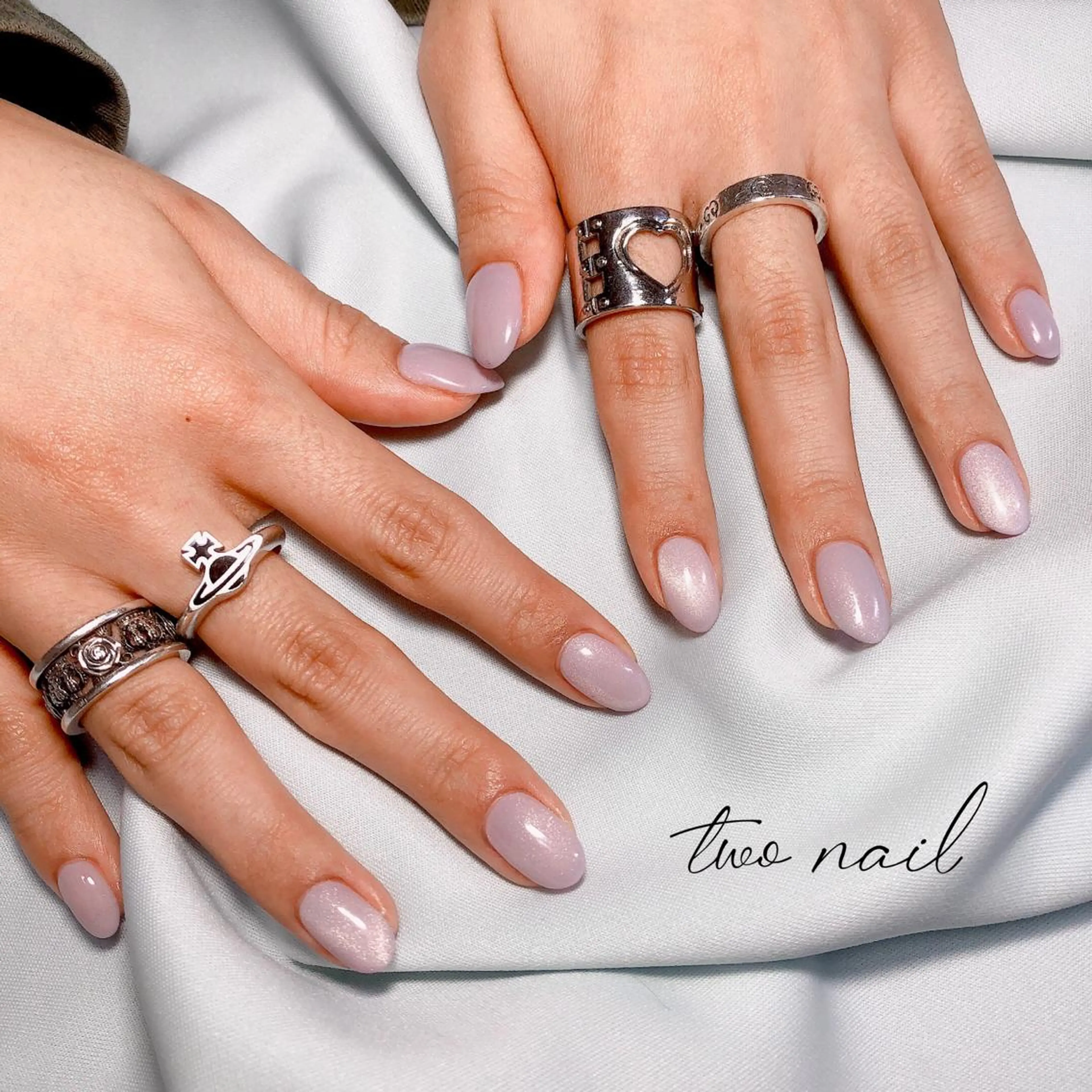 ネイル アートネイル フットネイル ハート マグネットネイル ニュアンスネイル ハンドネイル two nailのネイルデザイン