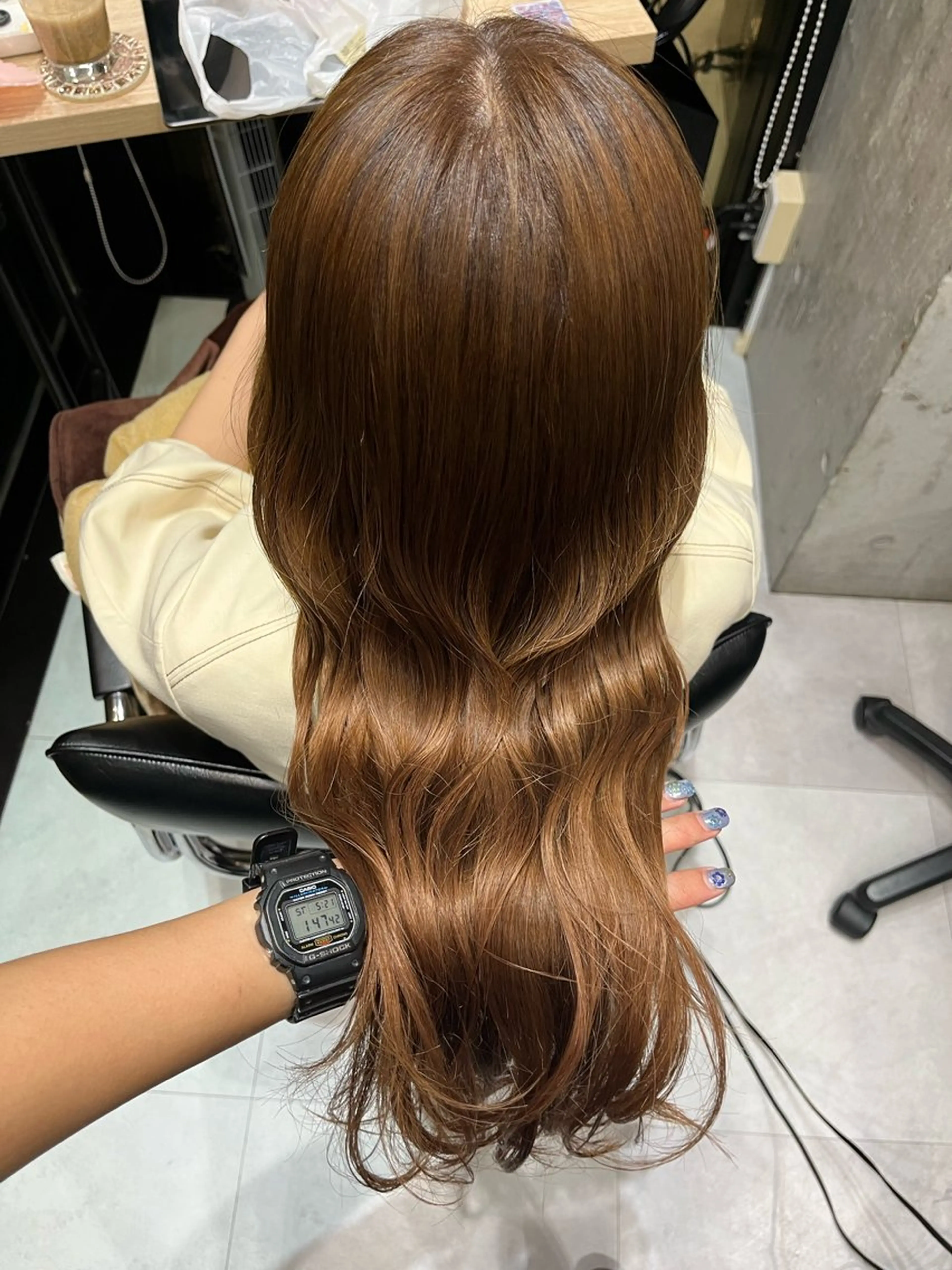 ロング カラー カット ヘアカラー トリートメント ブリーチなし 暖色カラー/井上あいのヘアスタイル
