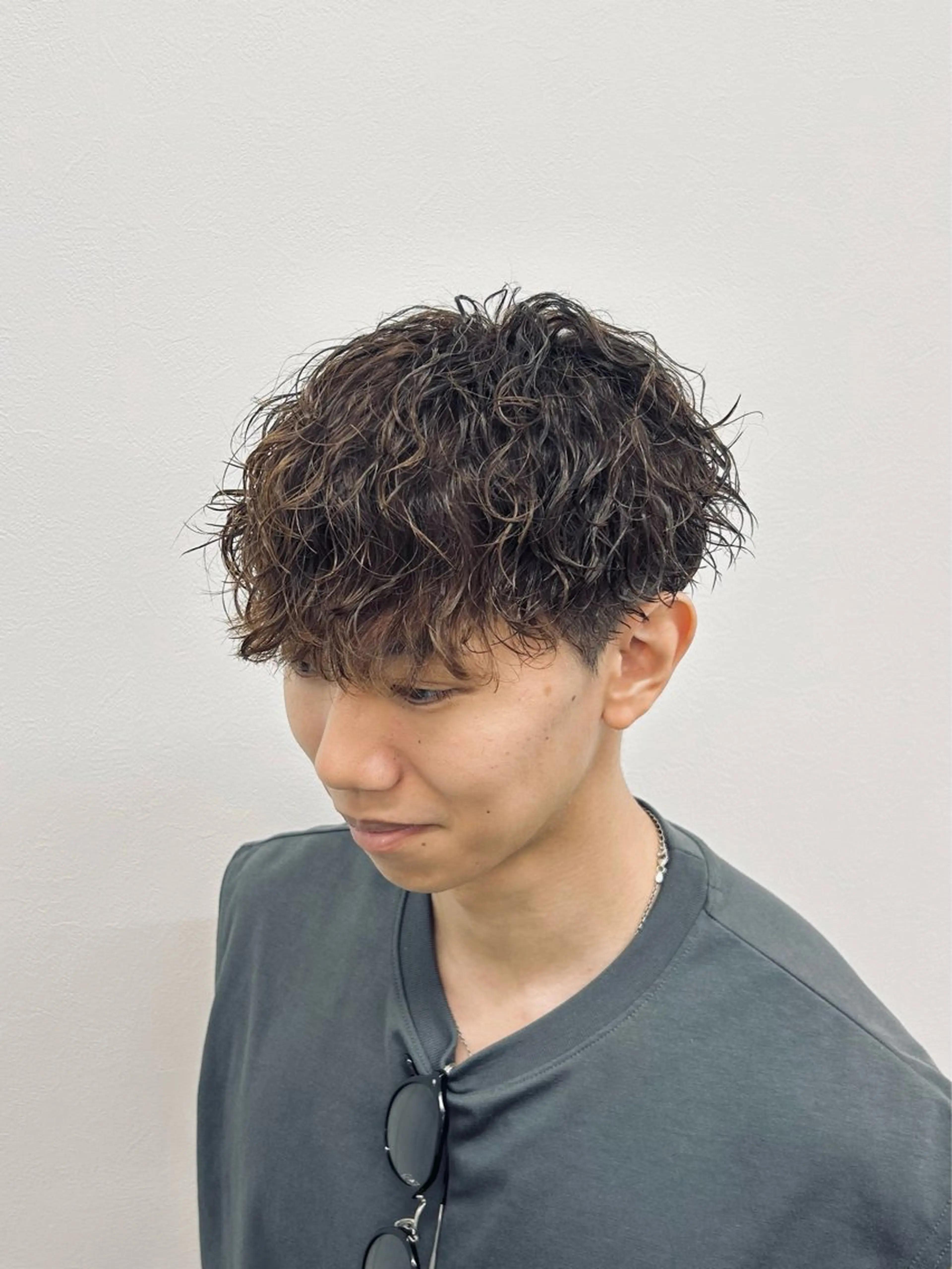 ミディアム パーマ メンズ 🏁メンズパーマ/ RYOYAのヘアスタイル