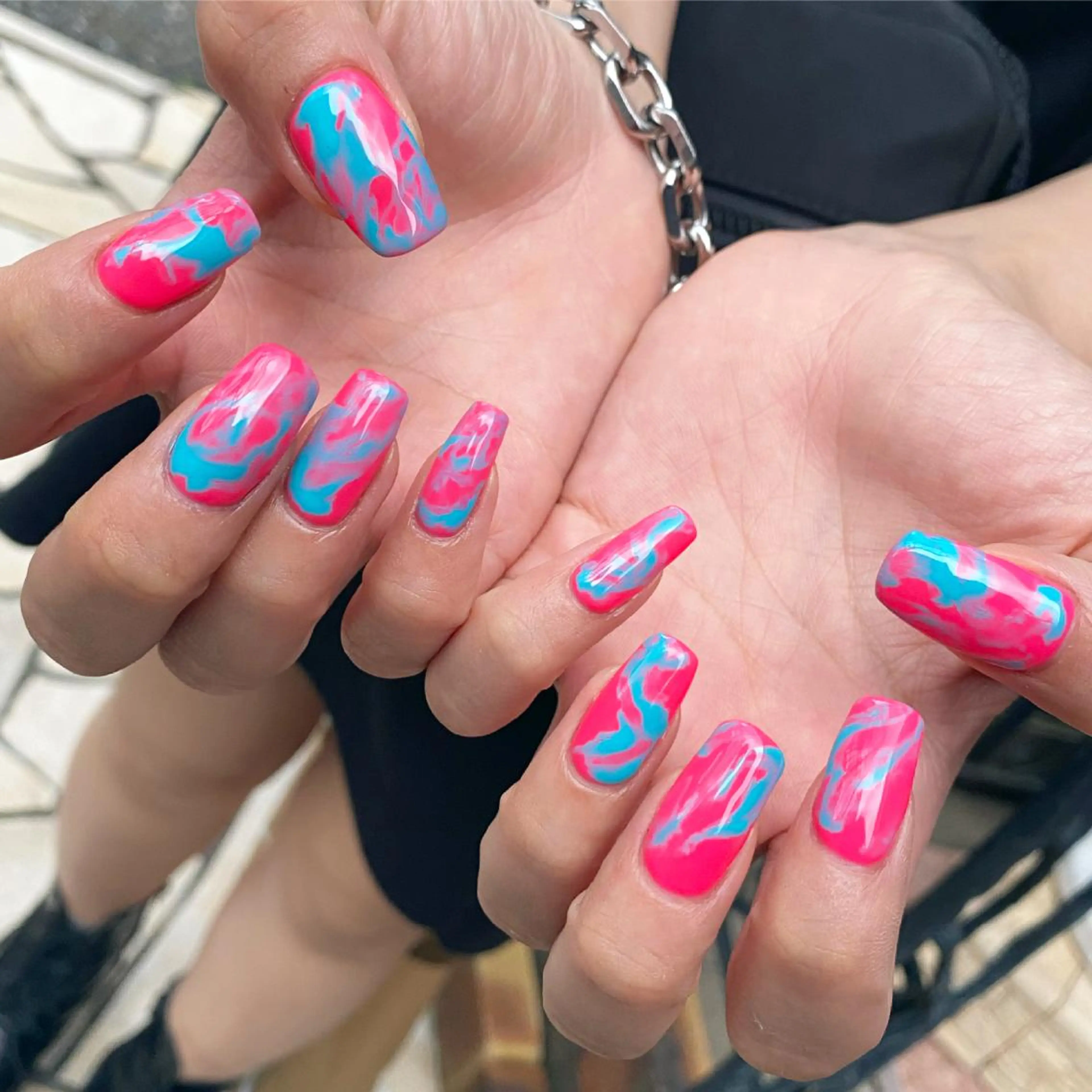 ネイル アートネイル オーロラネイル 韓国ネイル ニュアンスネイル ワンカラーネイル To Me Nail所属・🩵 mei🩵のネイルデザイン