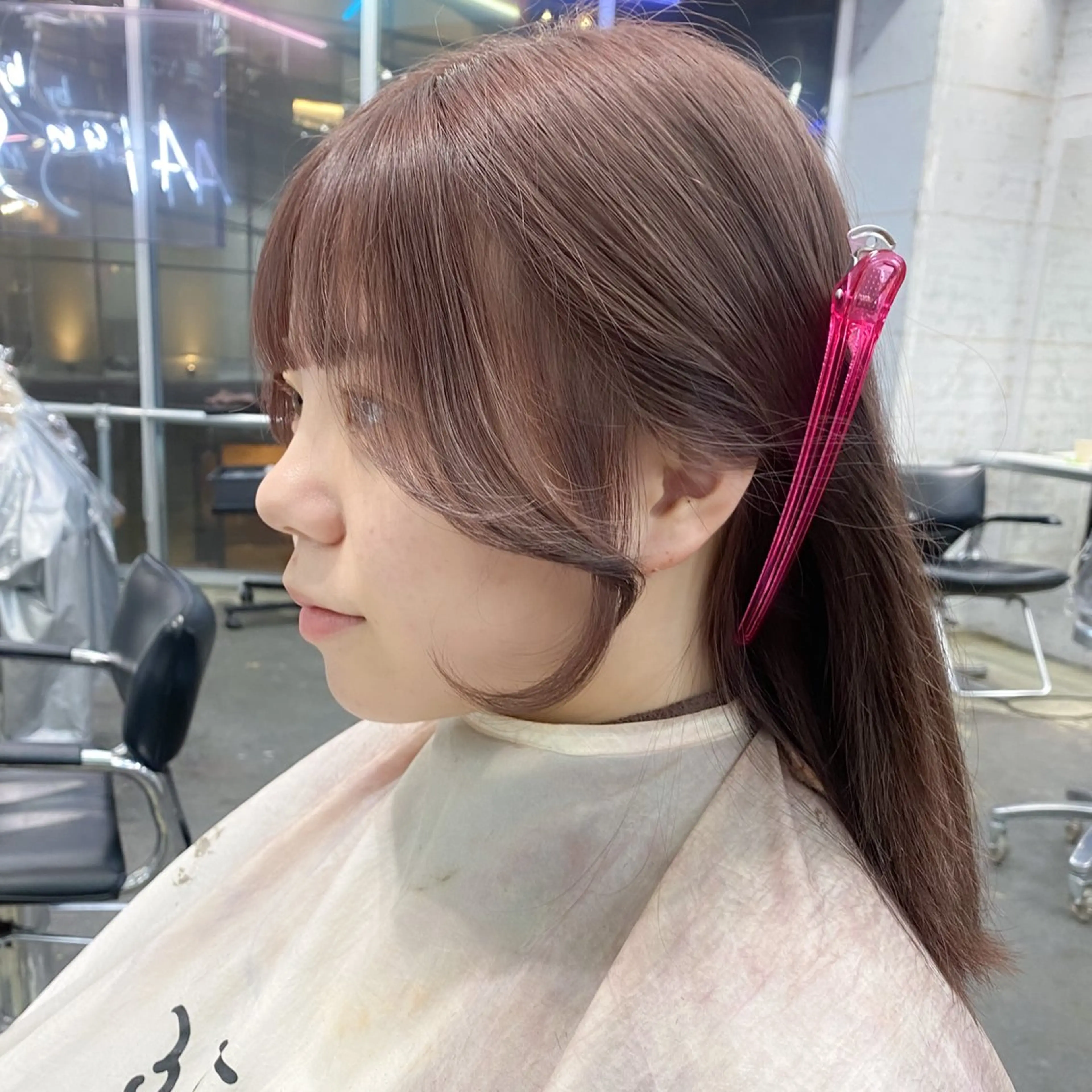 セミロング カラー ヘアアレンジ 💗💗韓国レイヤー yu-ki💗💗のヘアスタイル