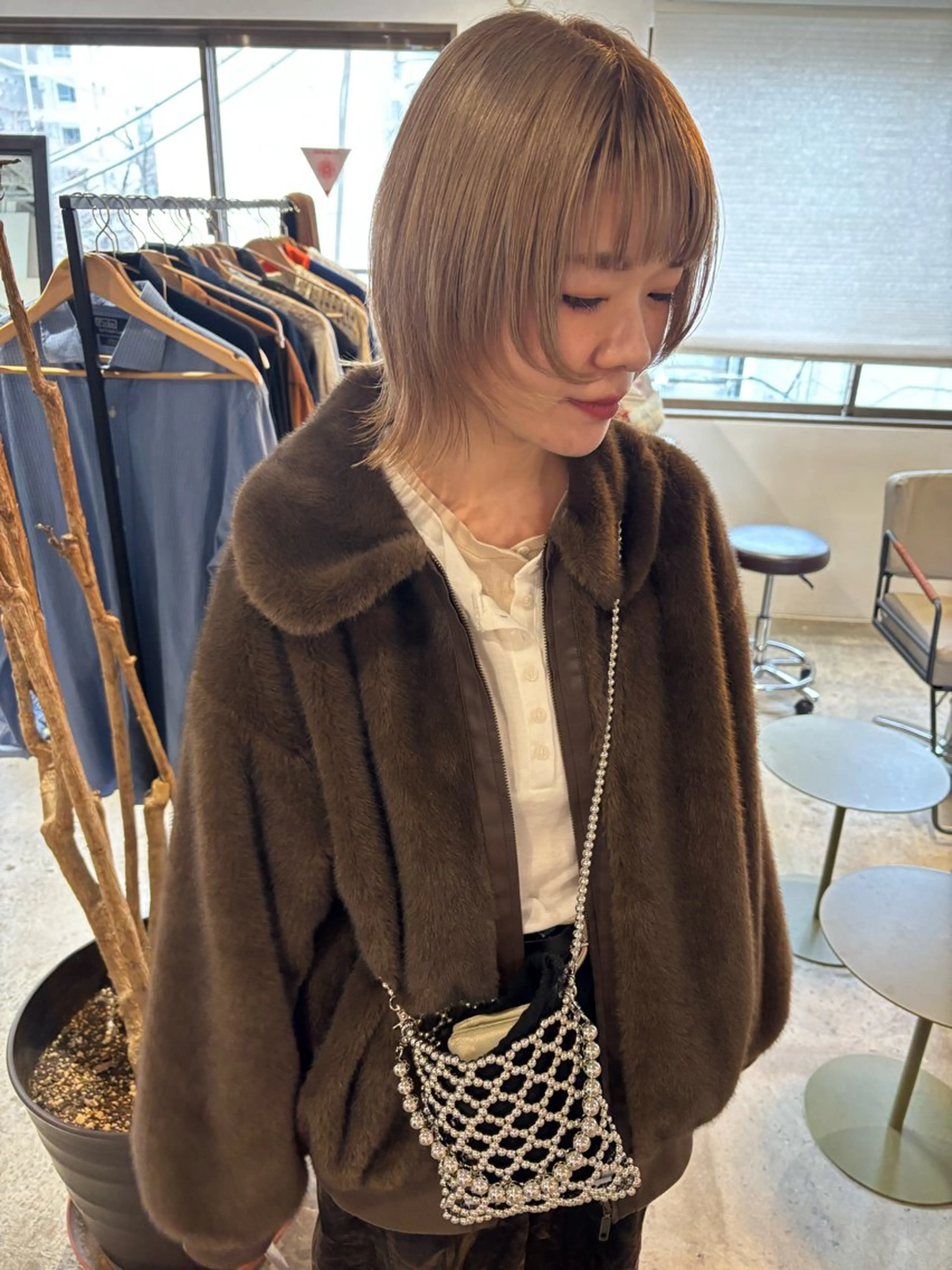 ミディアム カラー カット ヘアカラー トリートメント Hayashi Shioriのヘアスタイル