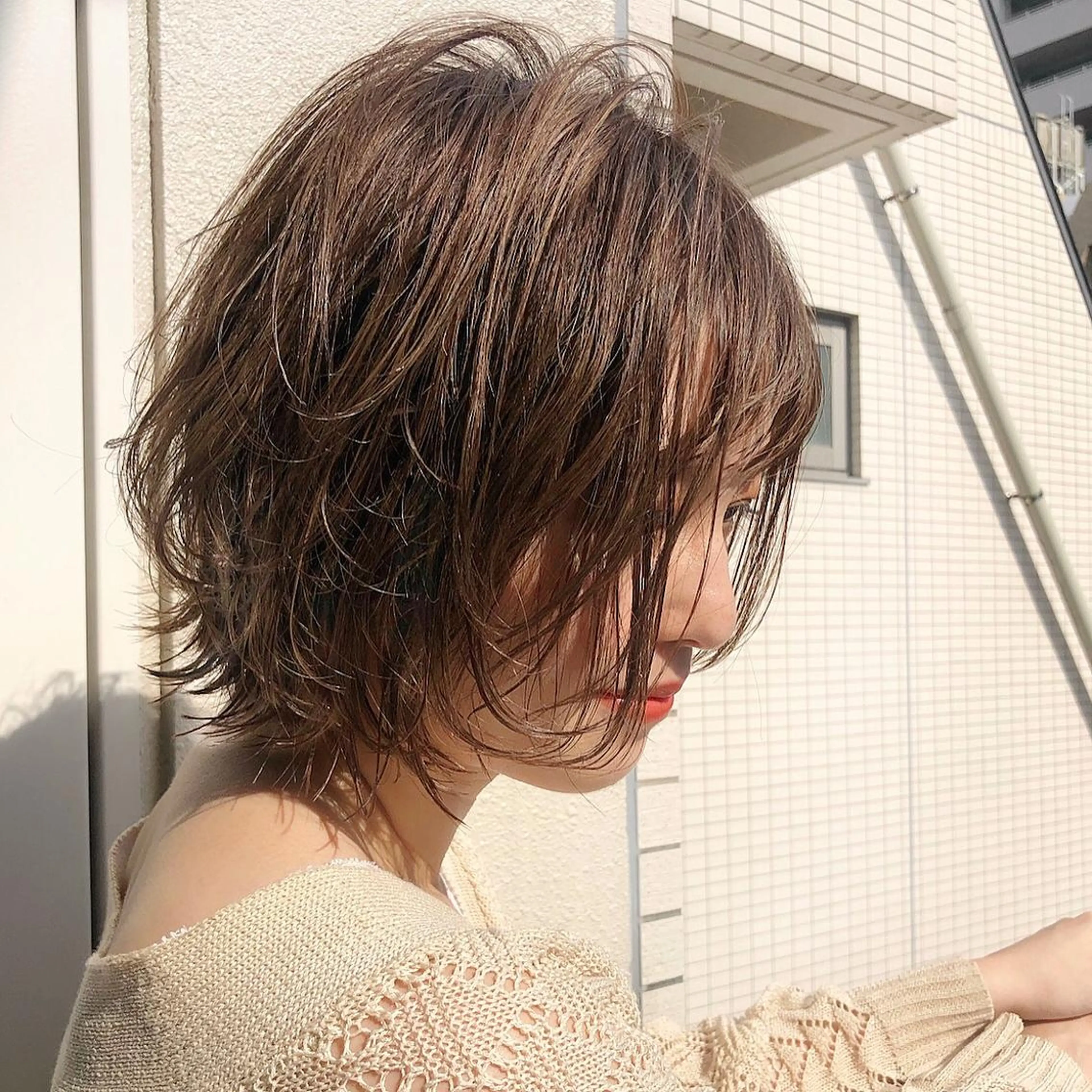 ショート カラー パーマ カット ヘアカラー まつげ兼任しもさこ 🌟レイヤー得意のヘアスタイル