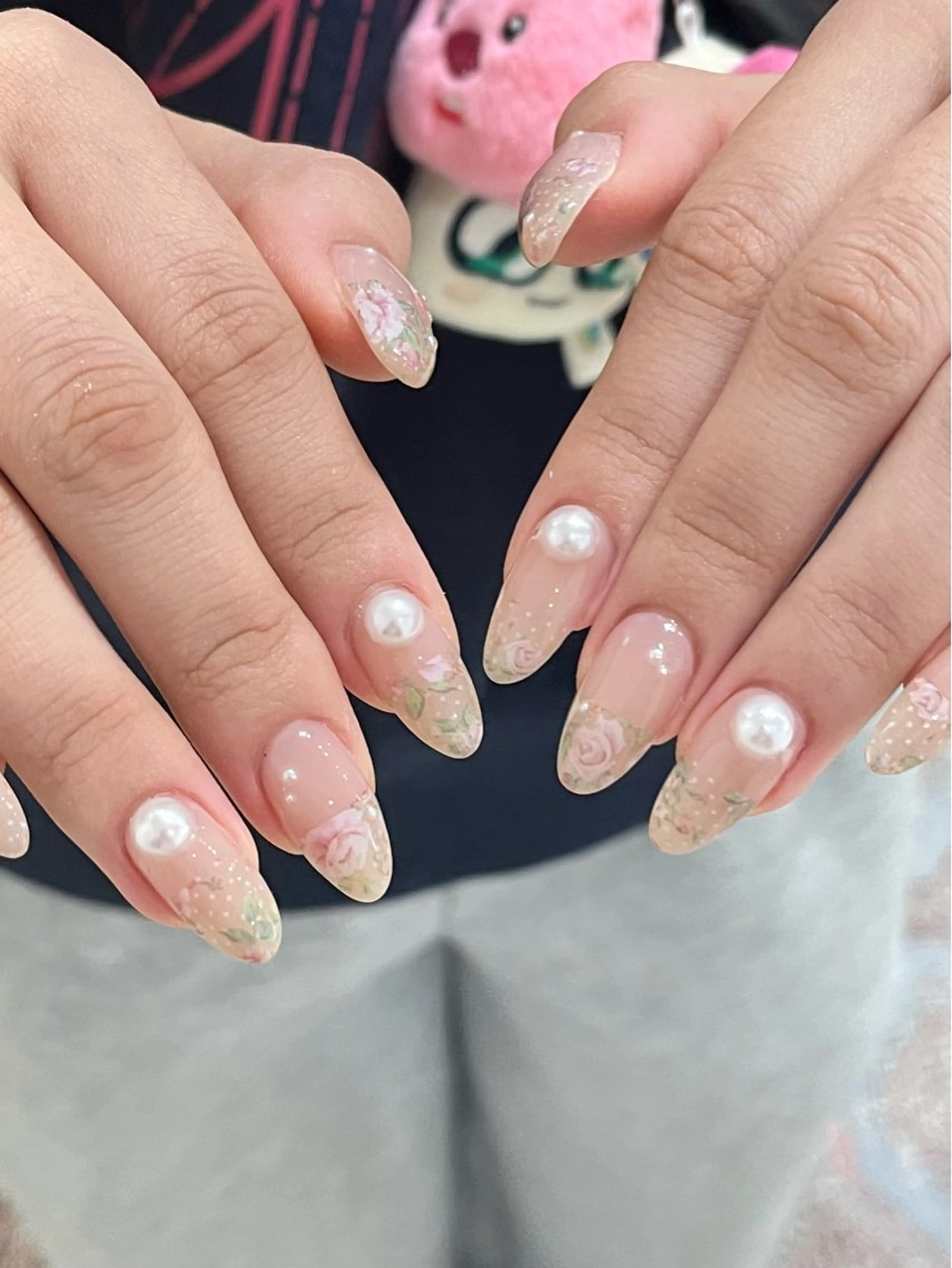 ネイル ハンドネイル 0203ムニムサン 💙Harukaのネイルデザイン