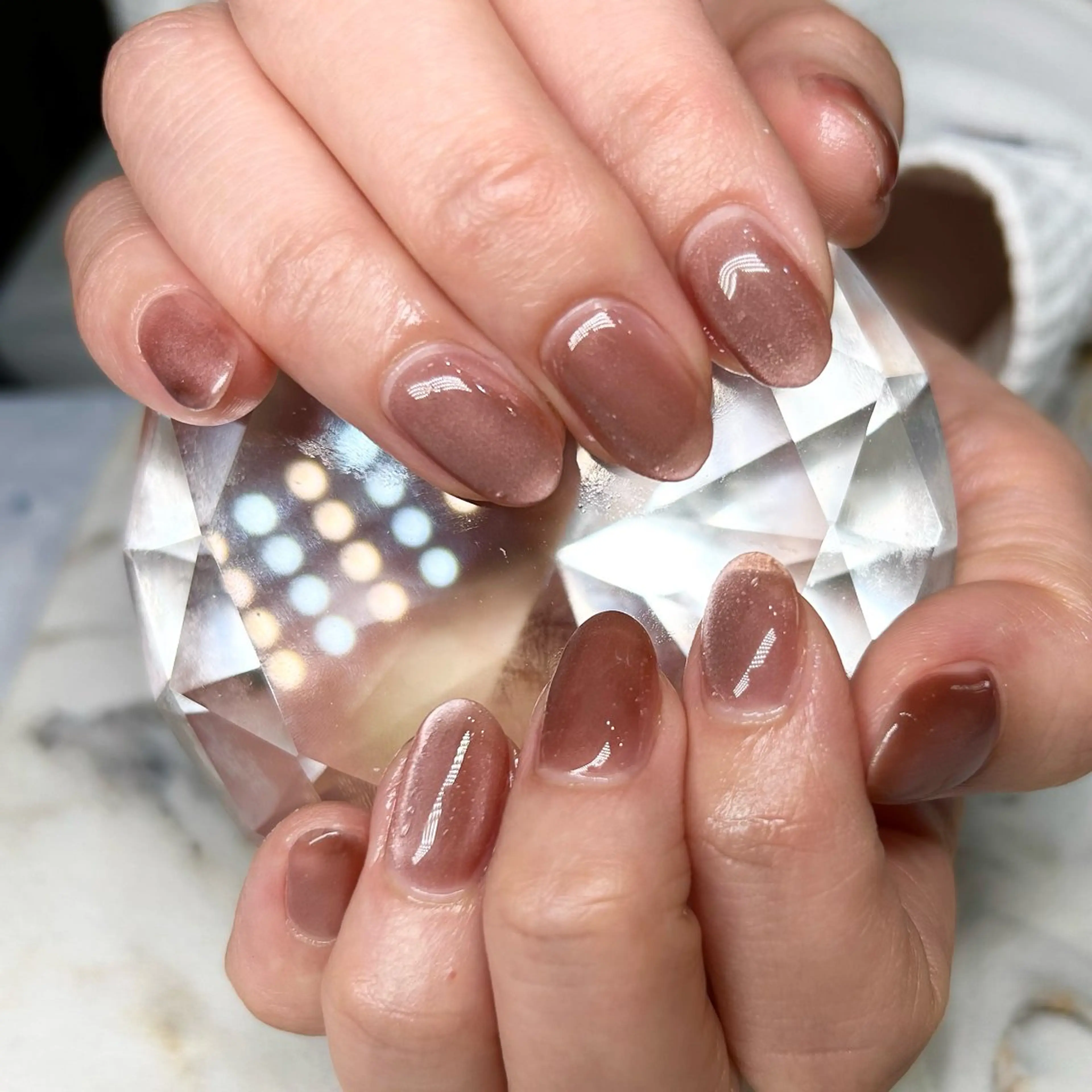 ネイル マグネットネイル ニュアンスネイル ピンク Nail Stellaのネイルデザイン