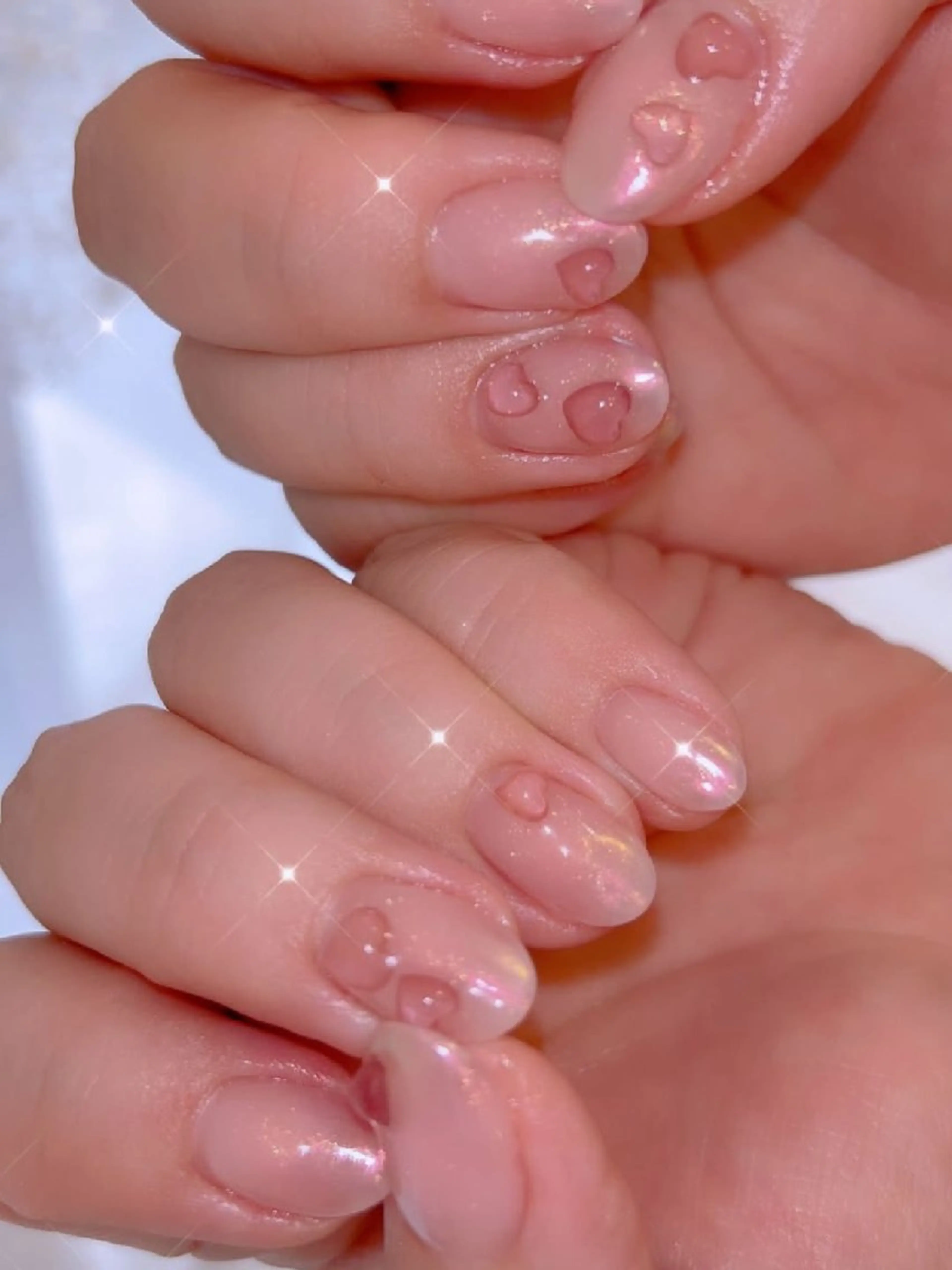 ネイル 長さ出し ジェルネイル 韓国ネイル マグネットネイル ニュアンスネイル I LOVE ME NAIL.｡.:*♡のネイルデザイン