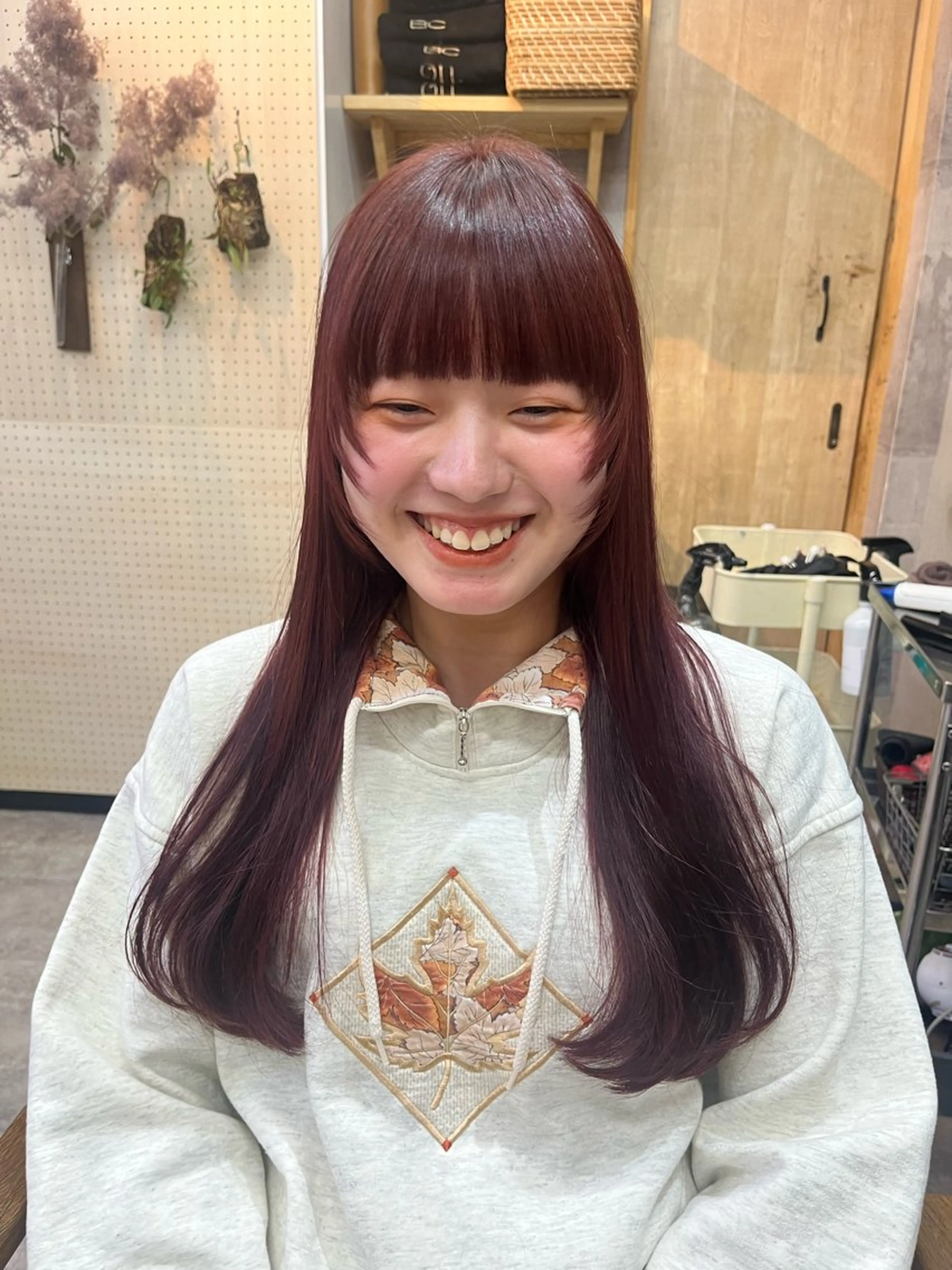 ロング 顔周りカット ロング SALT WATER所属・🤎𝐌𝐚𝐨⌇ お悩み解決美容師🤎のヘアスタイル