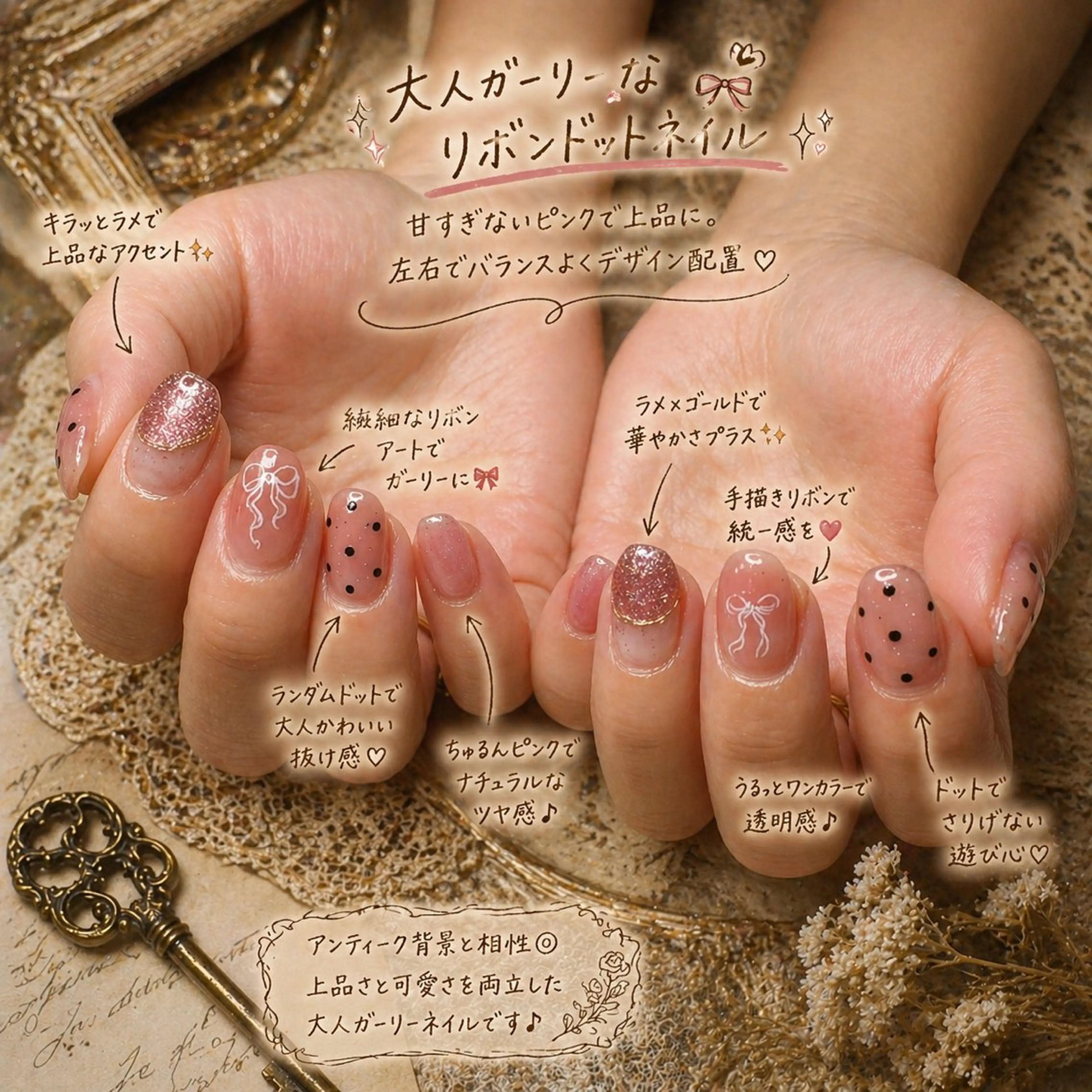 6900円マグネットネイルコースの写真