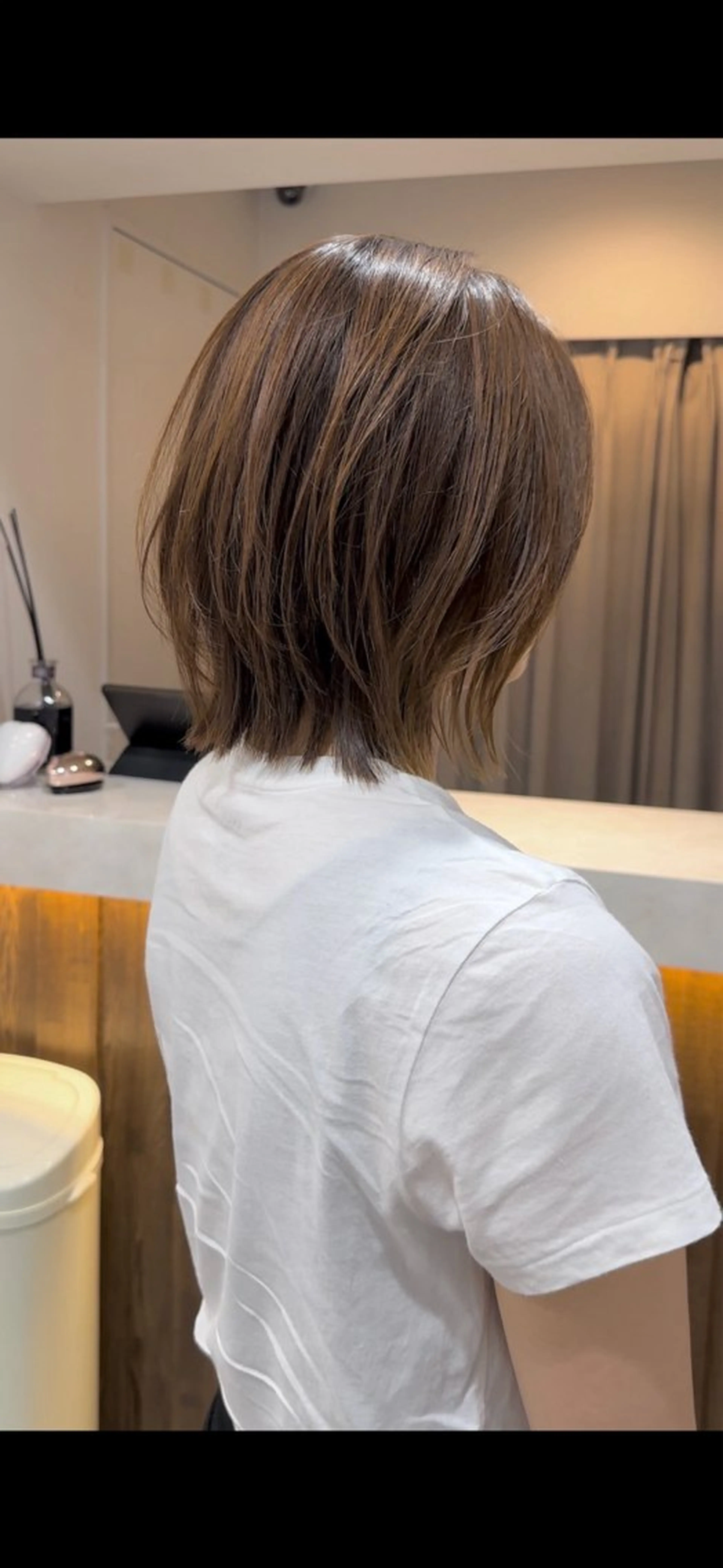 ショート カラー ボブ くびれヘア 縮毛矯正 特化生田のヘアスタイル