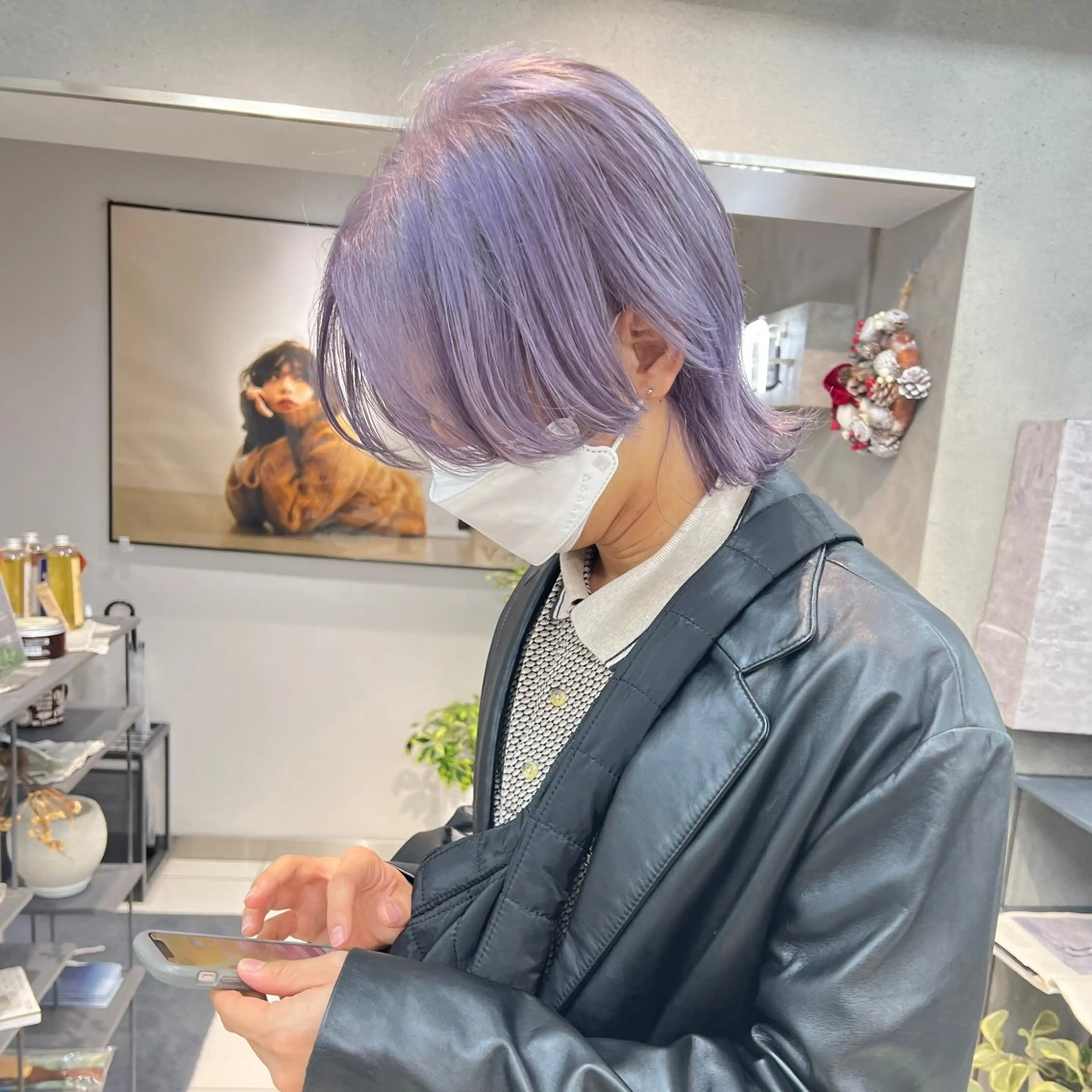 カラー メンズ カット ヘアカラー ハイトーンカラー/ さらさのヘアスタイル