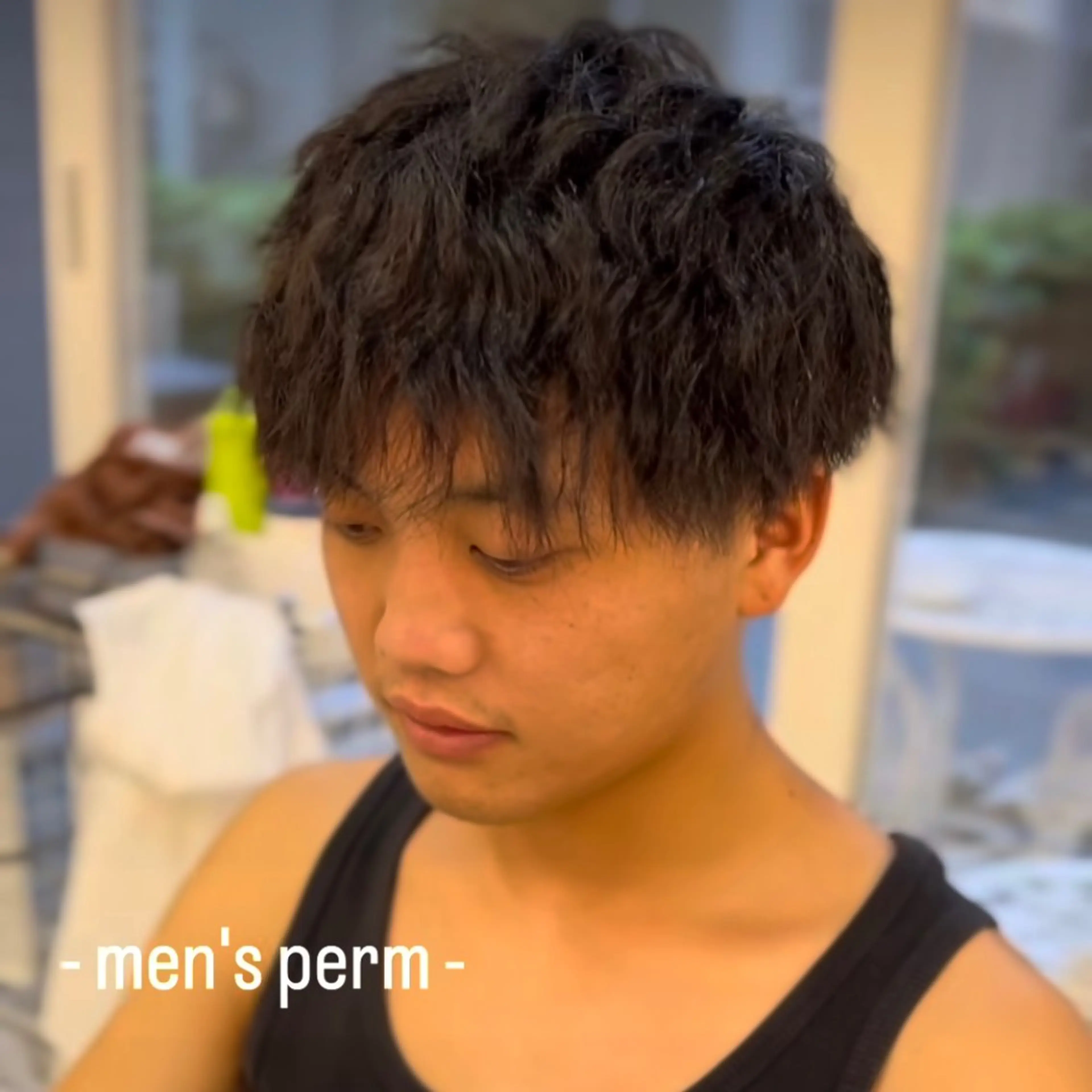 パーマ メンズ カット ヘアカラー パーマ 似合わせカット暖色 カラーhiyonaのヘアスタイル