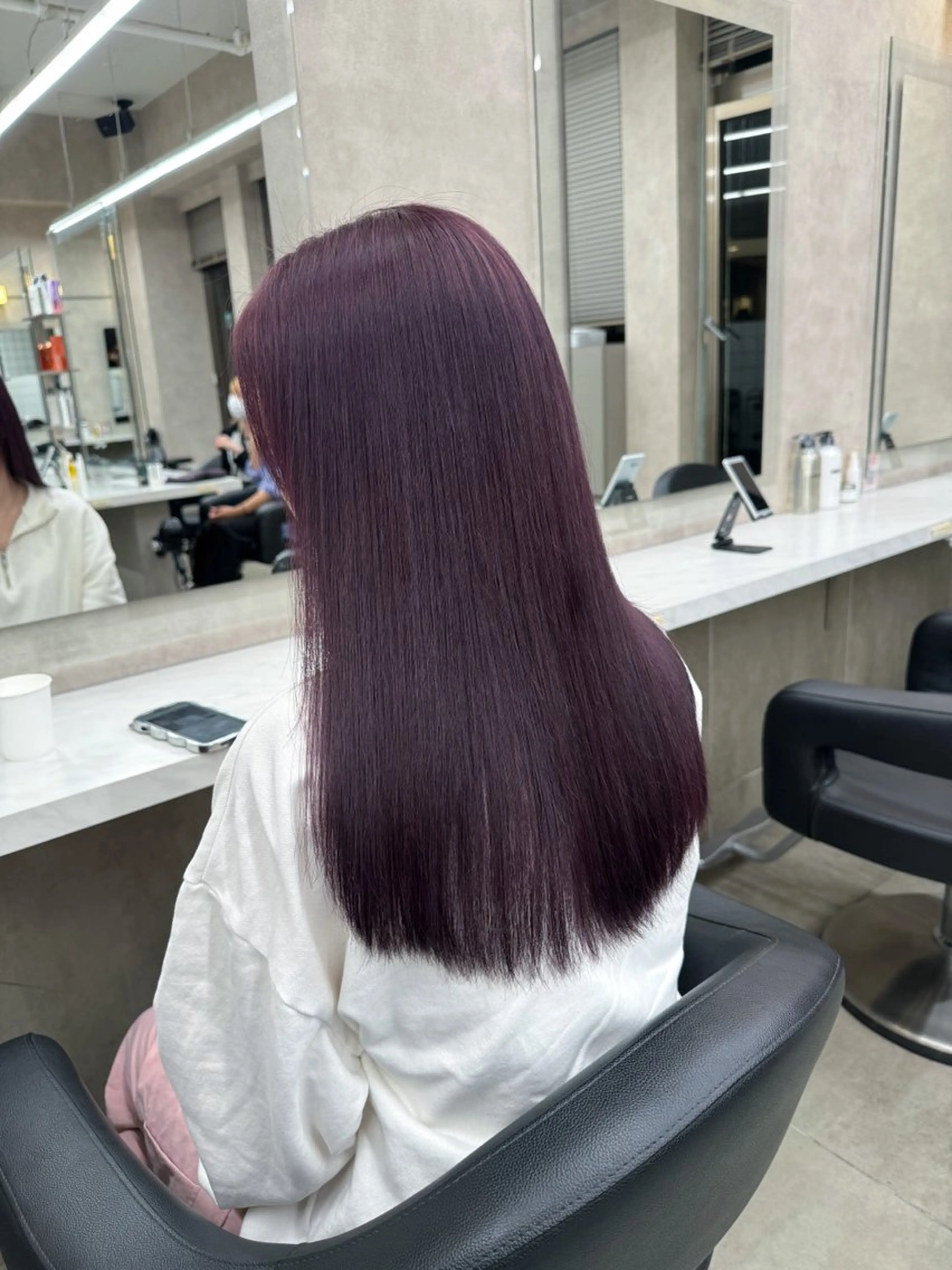 セミロング カラー ヘアアレンジ Over hair_ misakiのヘアスタイル