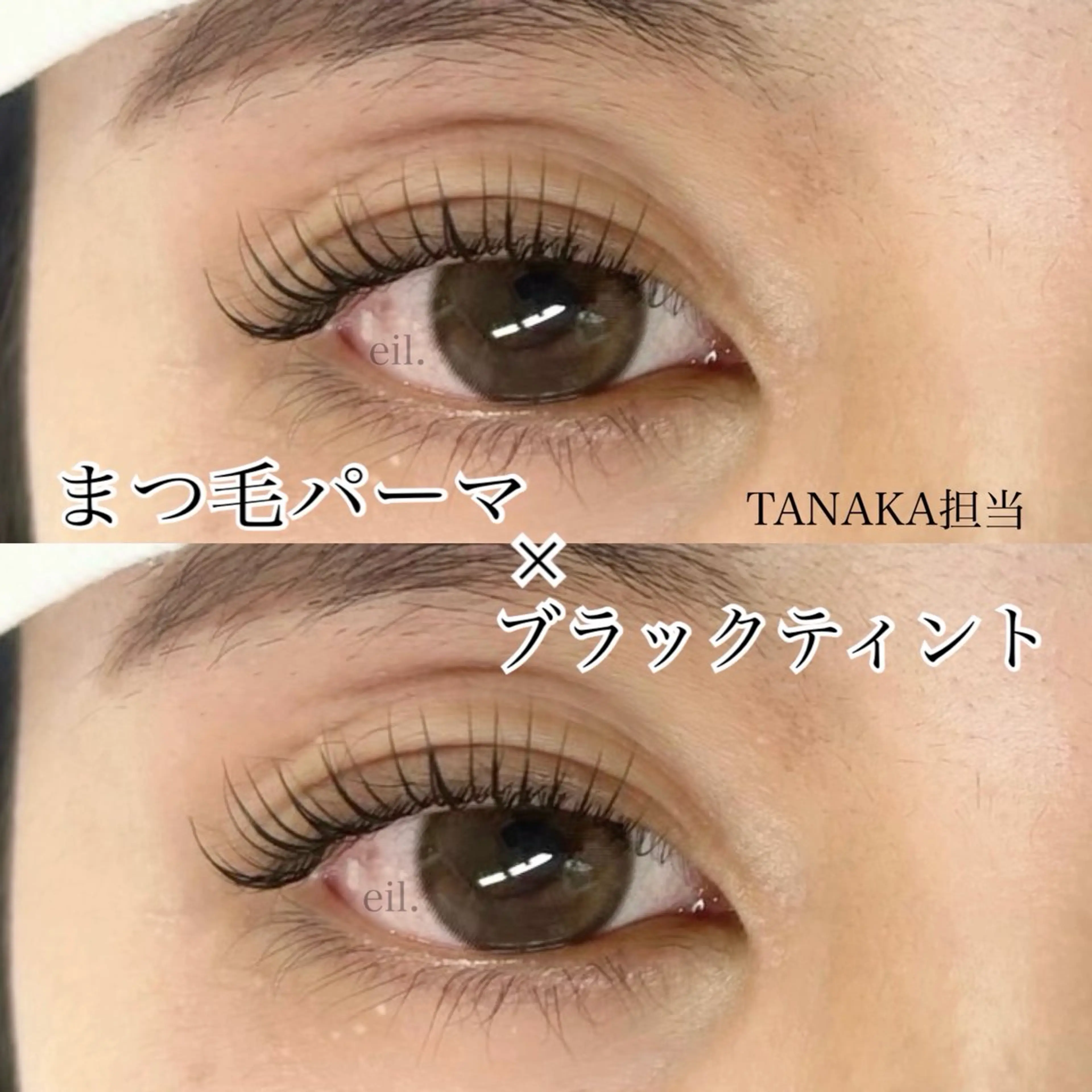 [選べるパーマ]まつ毛パーマorパリジェンヌ＋ブラックティント￥3500の写真