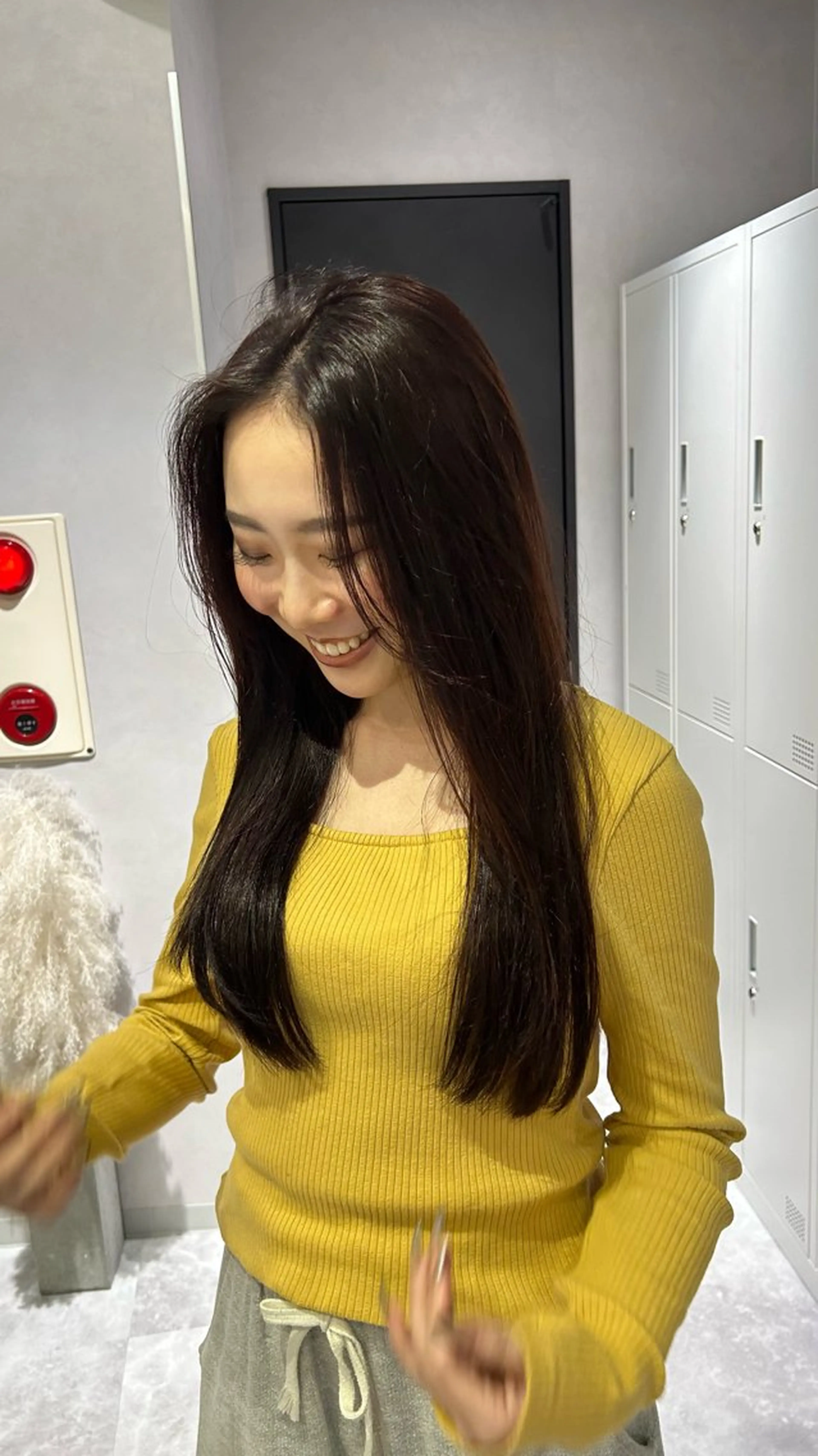 ロング ピンクブラウン レイヤーカット 寺川留以 /カットモデル募集中のヘアスタイル