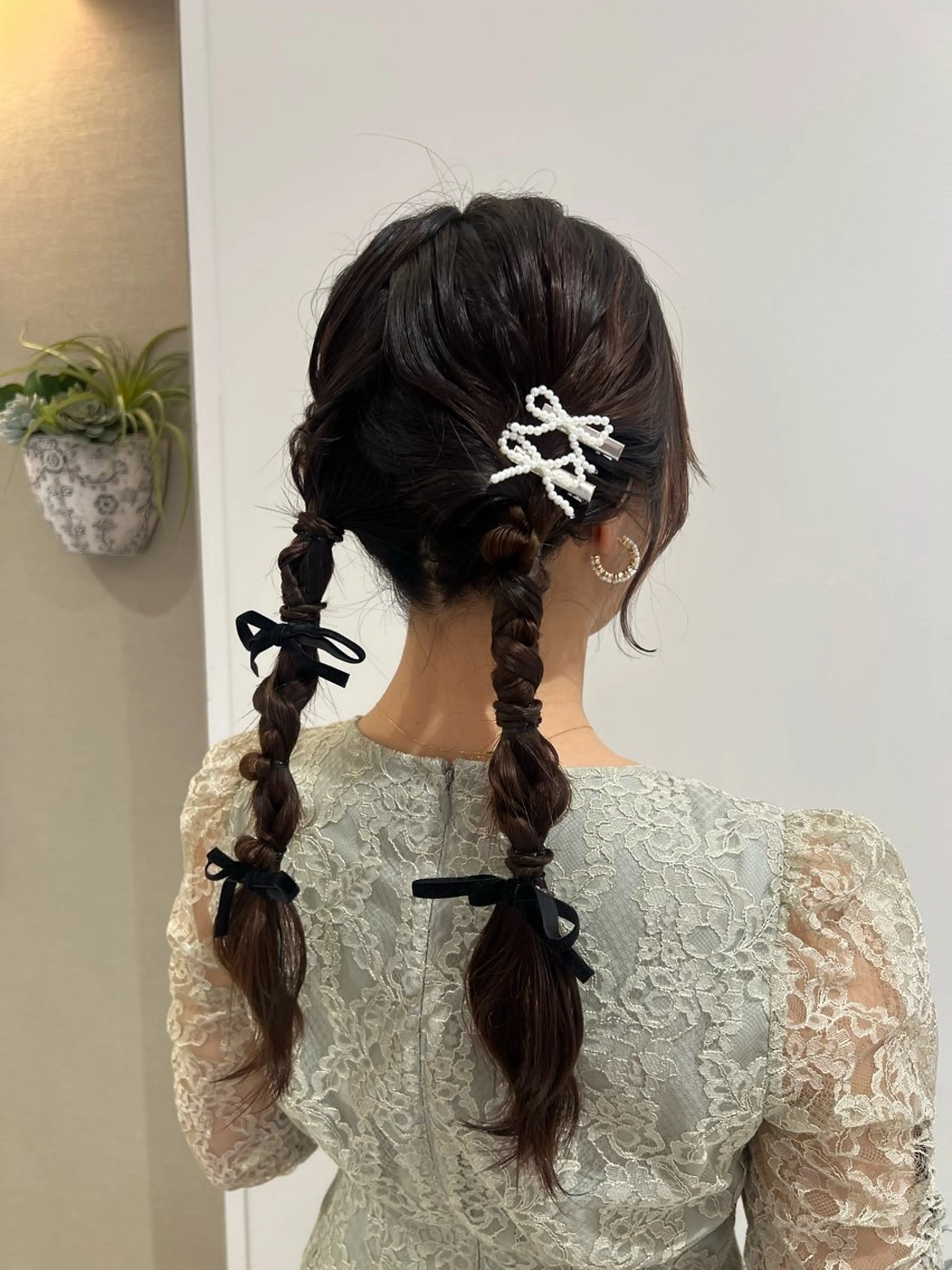 ロング ヘアアレンジ ヘアセット りな/ボブ /ダブルカラーのヘアスタイル