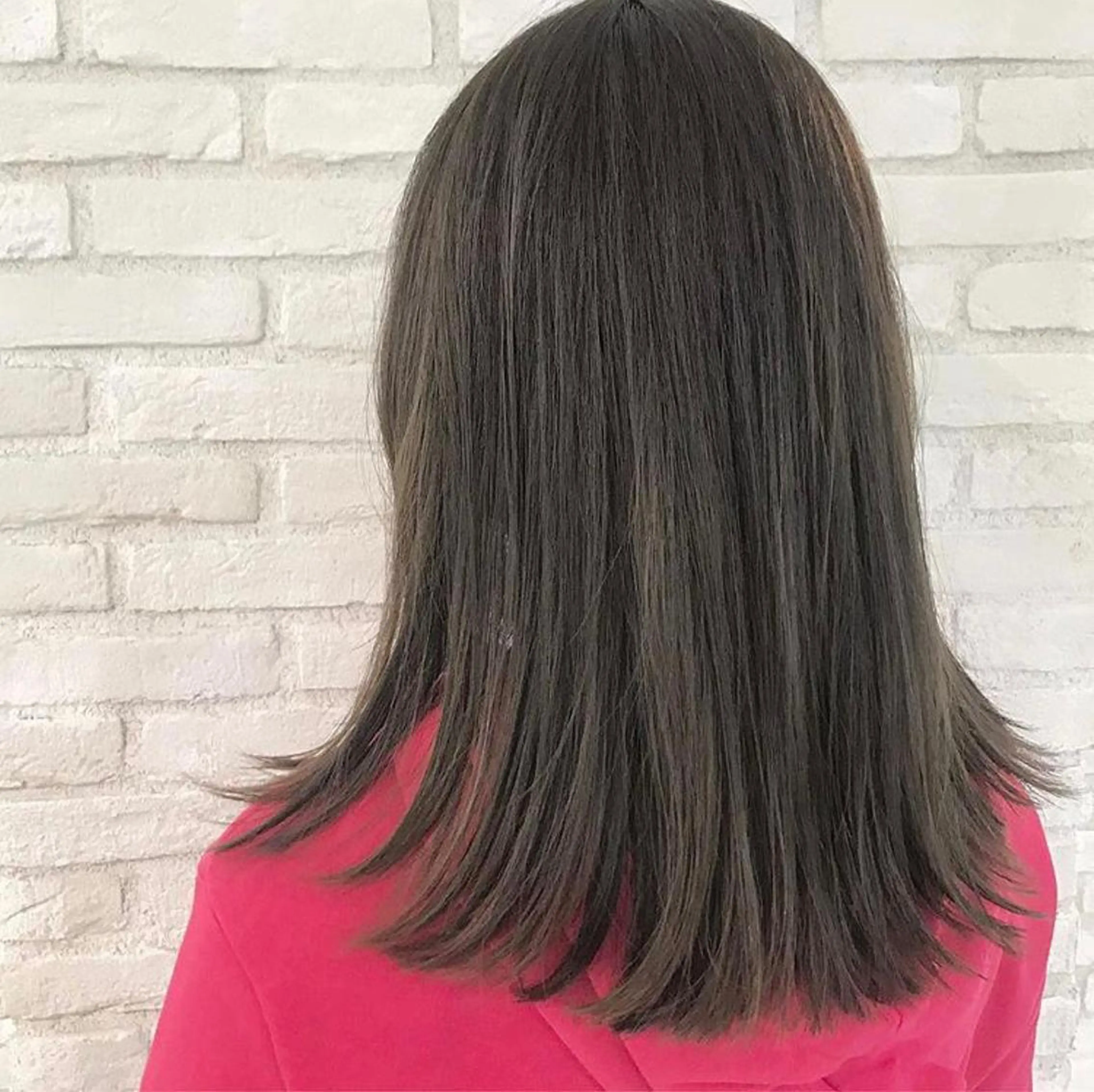 セミロング 顔周りカット 伊 杏のヘアスタイル