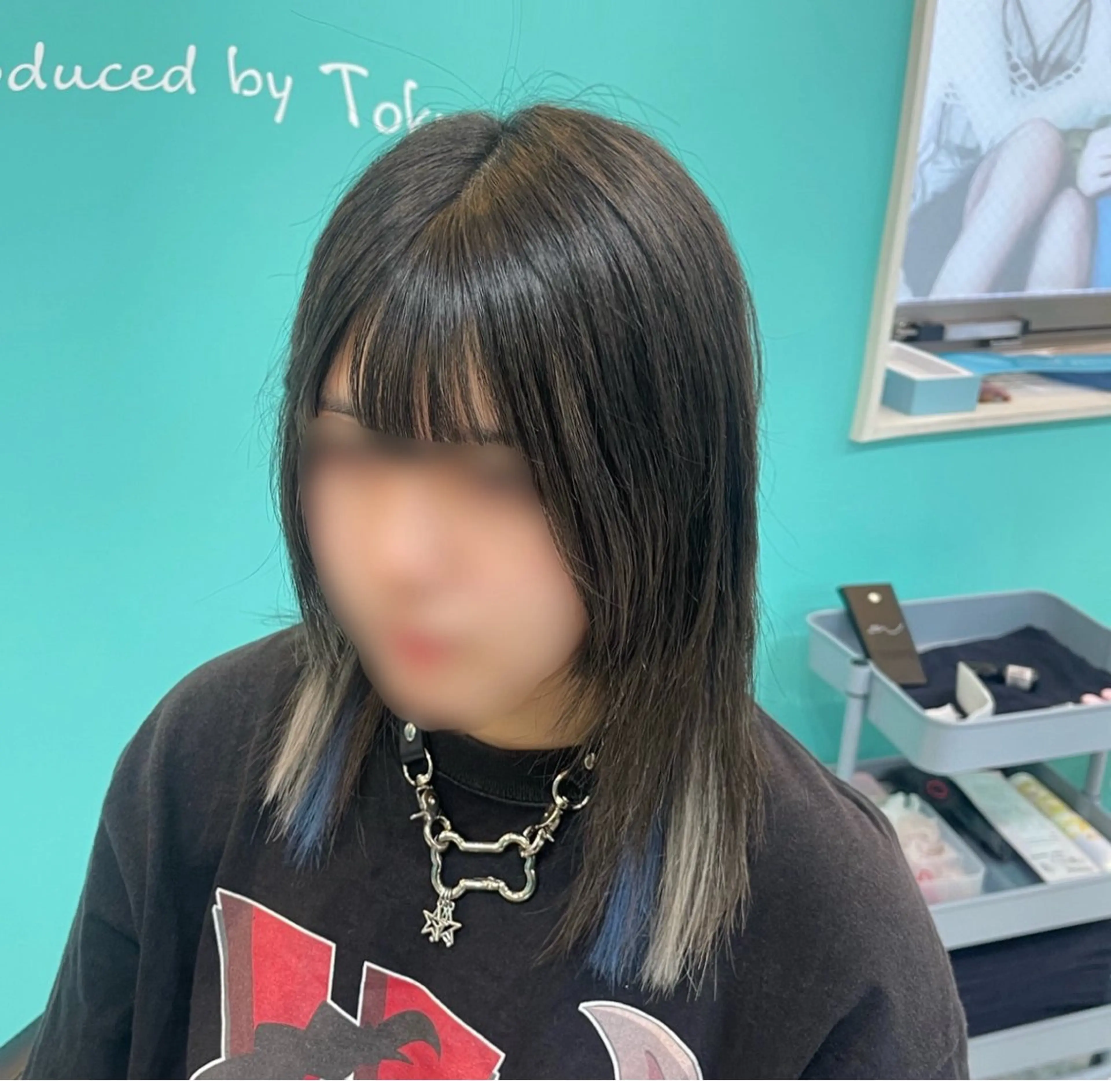 ミディアム カット エクステ mana/ブリーチ/ ヘアセット/メンズのヘアスタイル