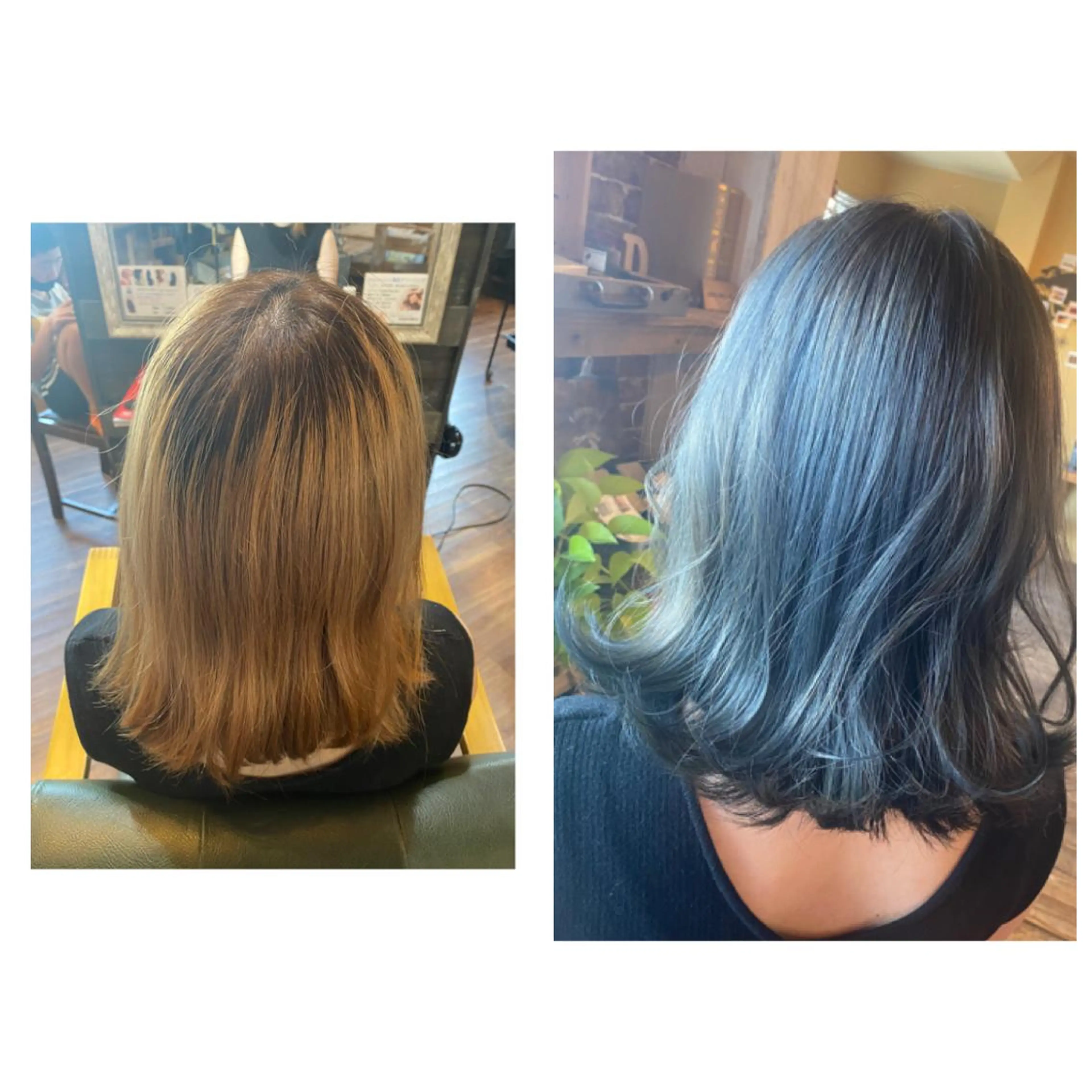 ミディアム カラー ブリーチ 透明感カラー グレージュ ハイライト/インナー /ブリーチ/レイヤーのヘアスタイル