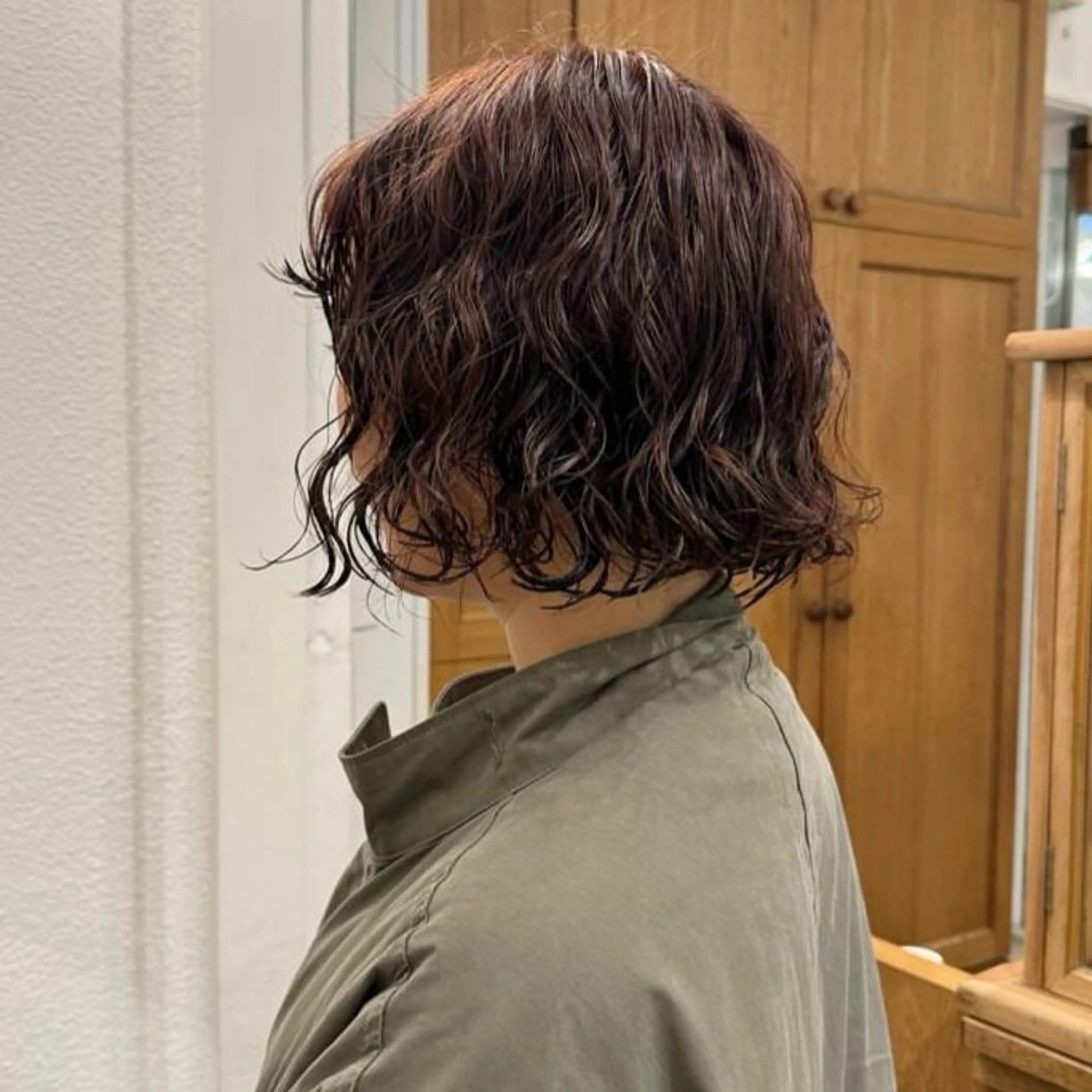 ミディアム パーマ ミディアムパーマ 縮毛矯正 似合わせパーマ 🪷なりたりみのヘアスタイル