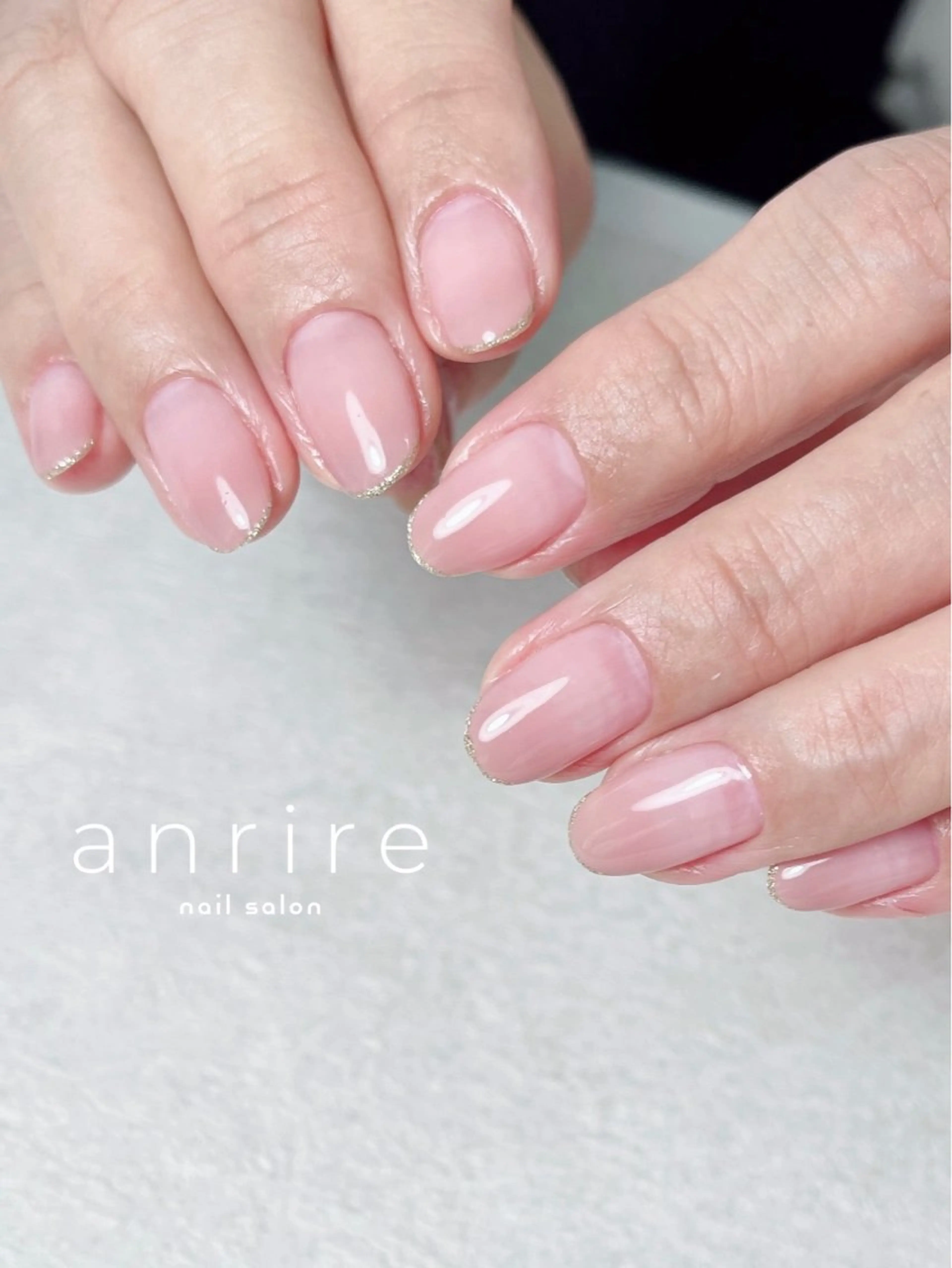 ネイル ジェルネイル グラデーション キラキラネイル ラメ(グリッター) オフィスネイル ハンドネイル nailsalon anrireのネイルデザイン