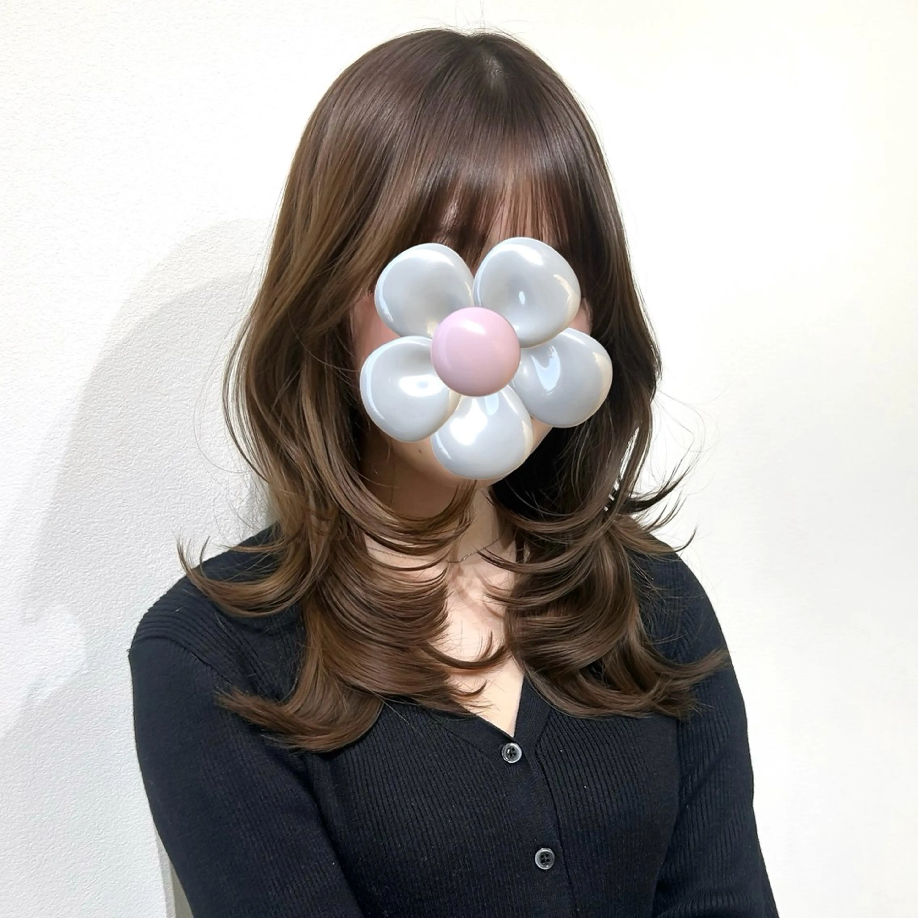 ロング レイヤーカット カット トリートメント yuuka 🖤韓国ヘア🖤のヘアスタイル