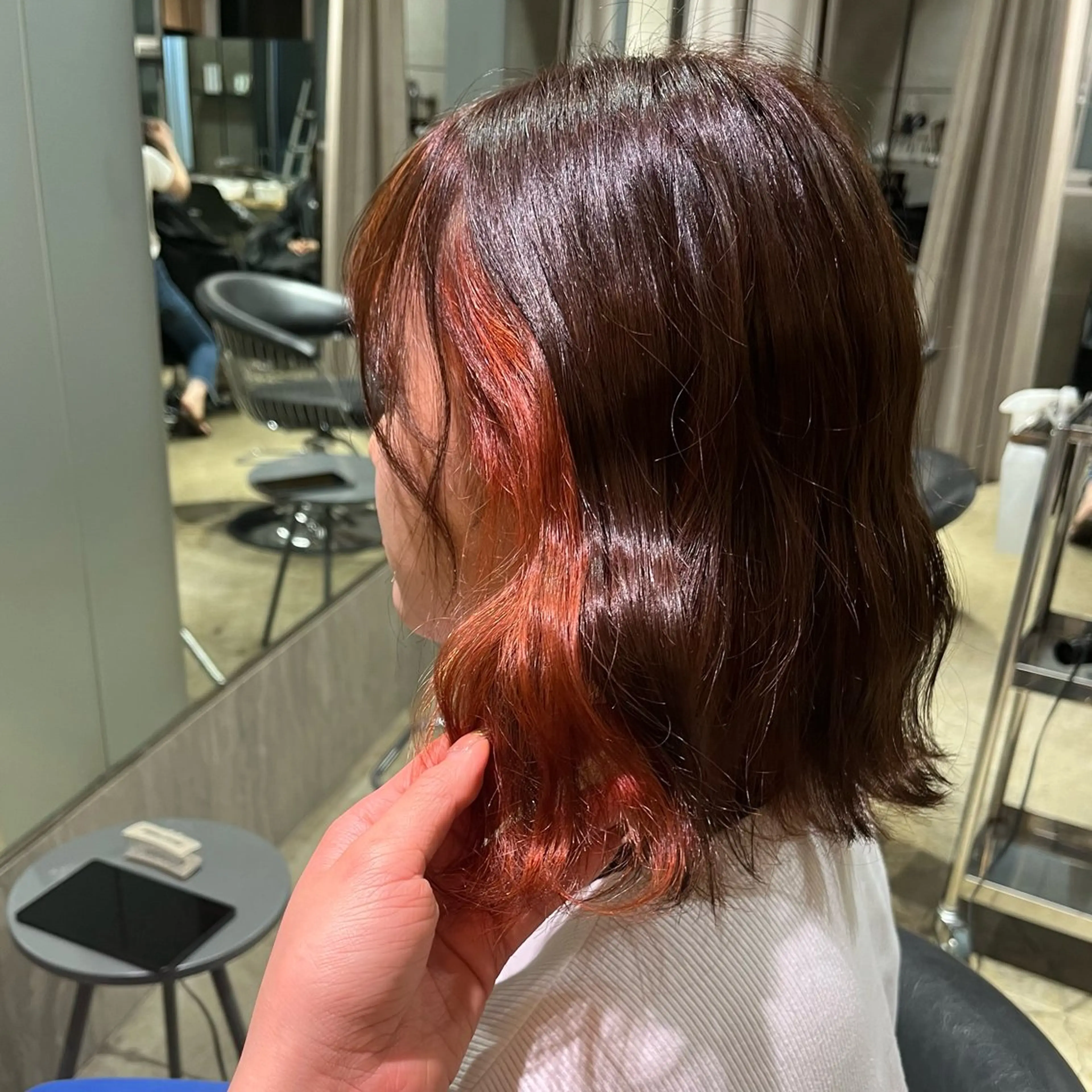 ミディアム カラー ヘアカラー 森山 葵のヘアスタイル