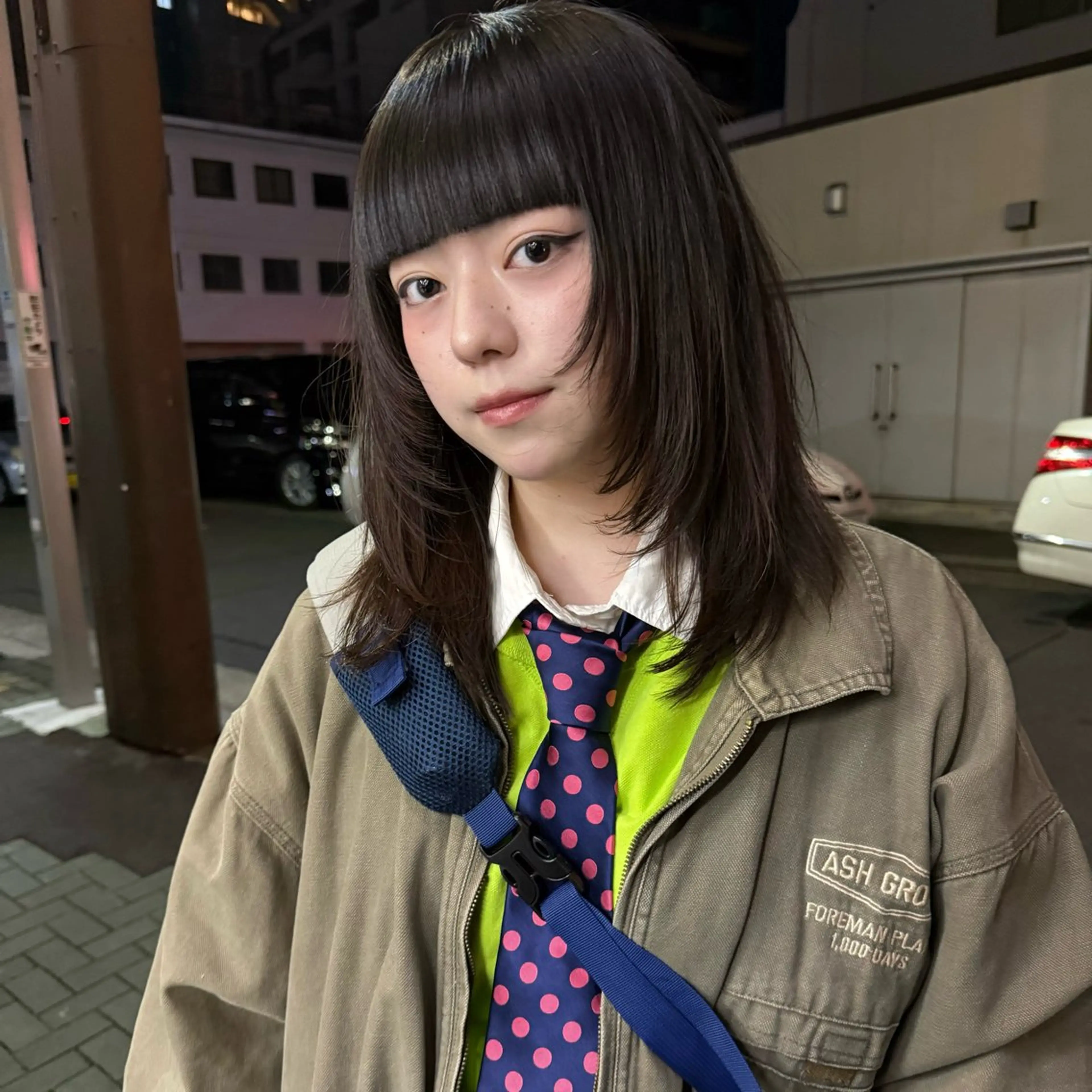 ミディアム 顔まわりレイヤー 顔周りカット レイヤーカット カット トリートメント 舟橋耀/ブリーチカラ ー/レイヤーカットのヘアスタイル