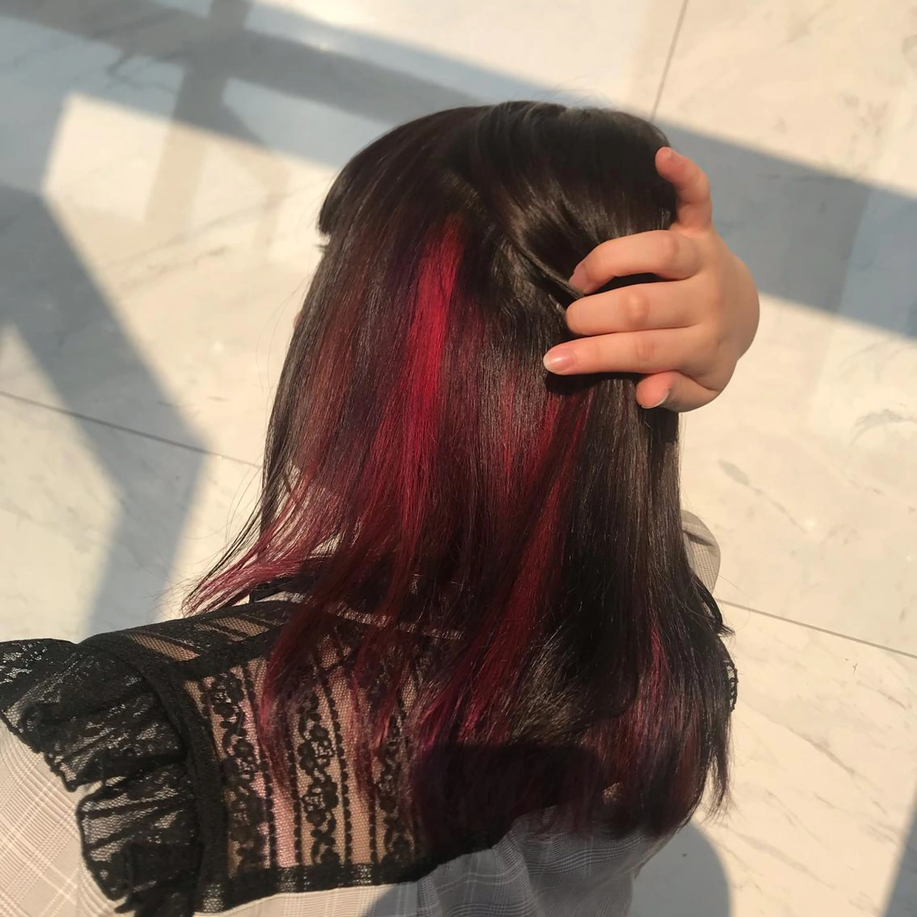 ミディアム カラー ピンクカラー ユニコーンカラー トリートメント 茂木 結希のヘアスタイル