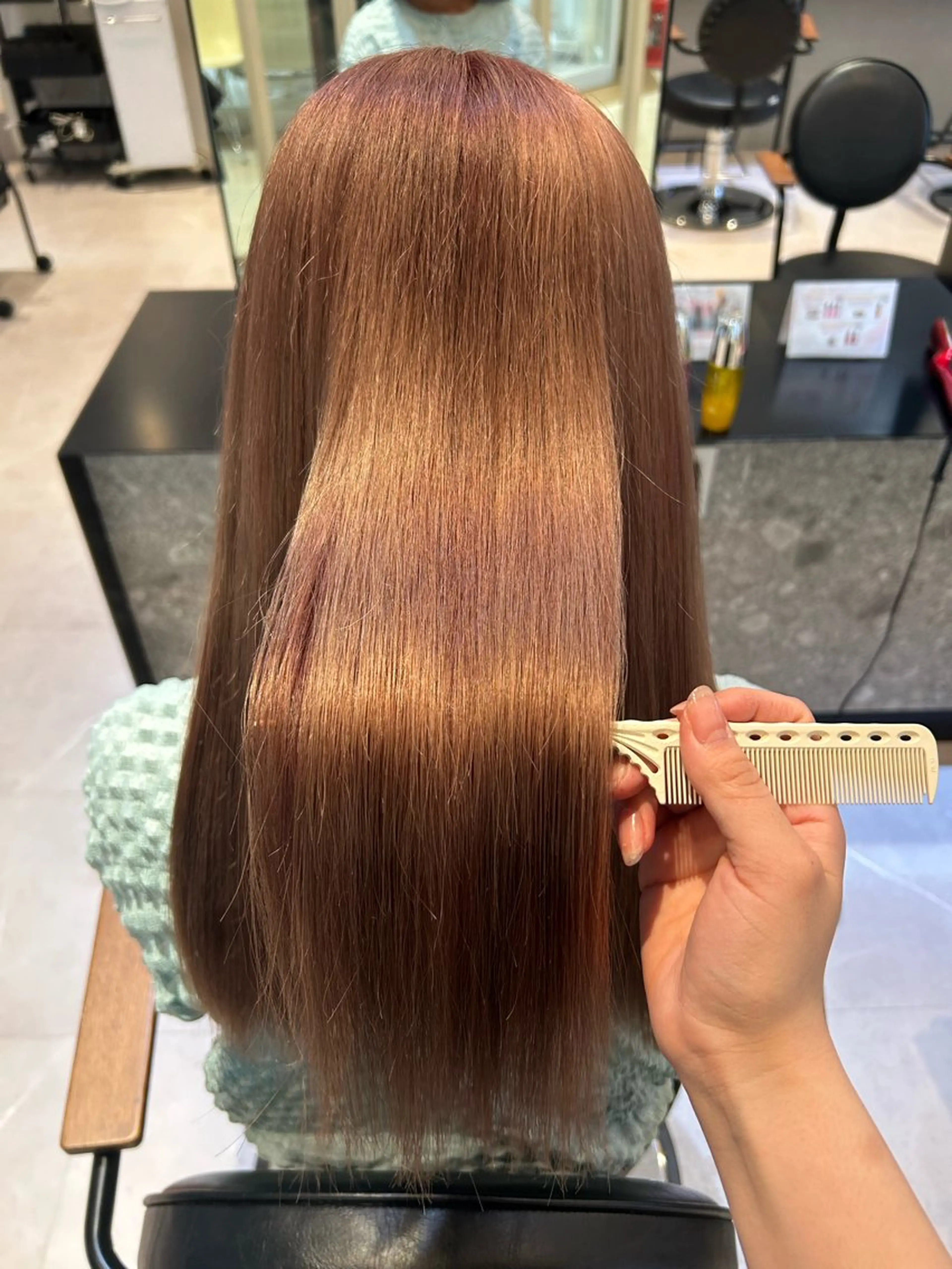 セミロング カラー トリートメント カット ヘアカラー トリートメント 縮毛矯正/カット/ 韓国ヘア/蛯原🍤のヘアスタイル