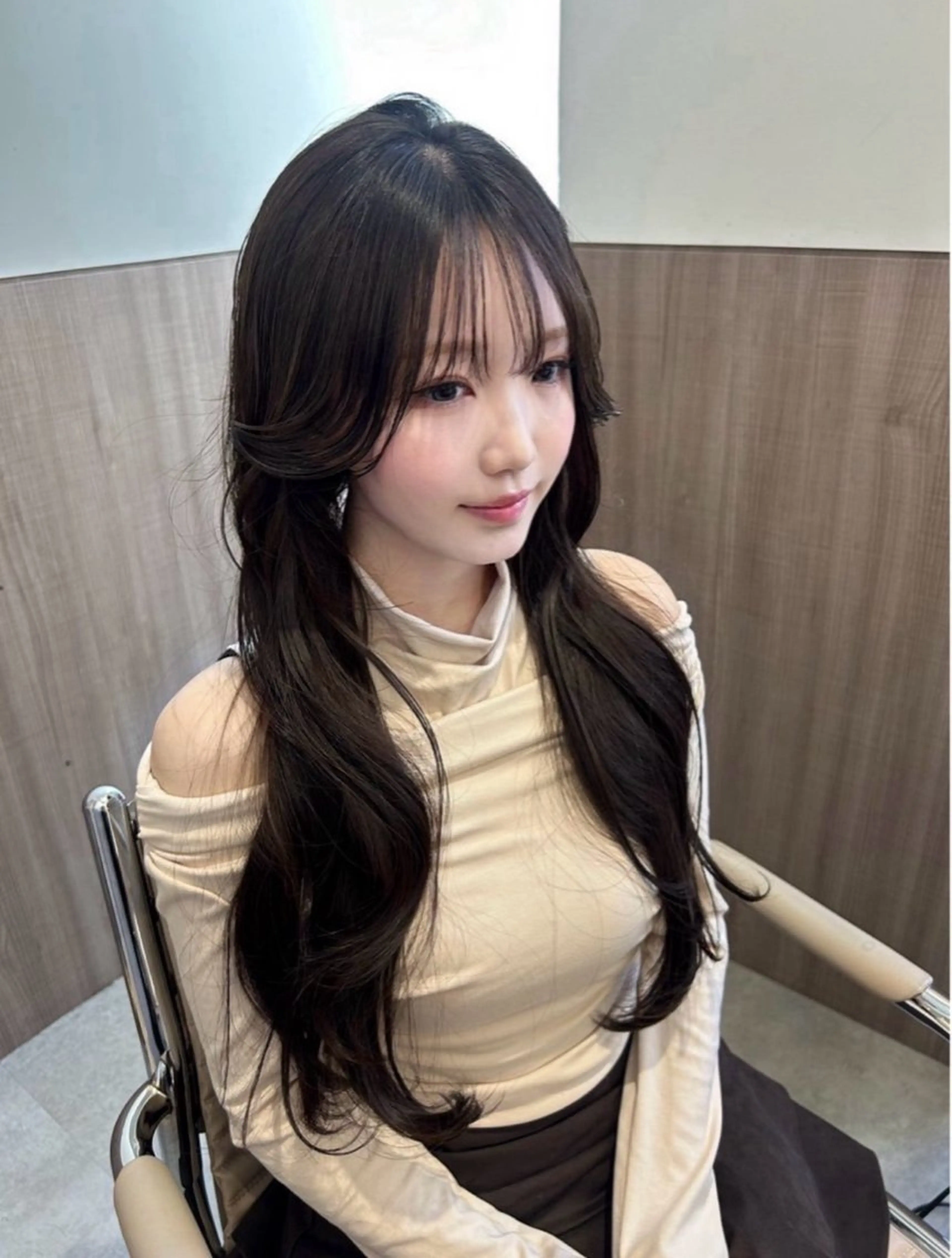 ロング カラー ヘアアレンジ メンズ Salowin原宿ash所属・透明感×艶髪 🫒maki🎀のヘアスタイル