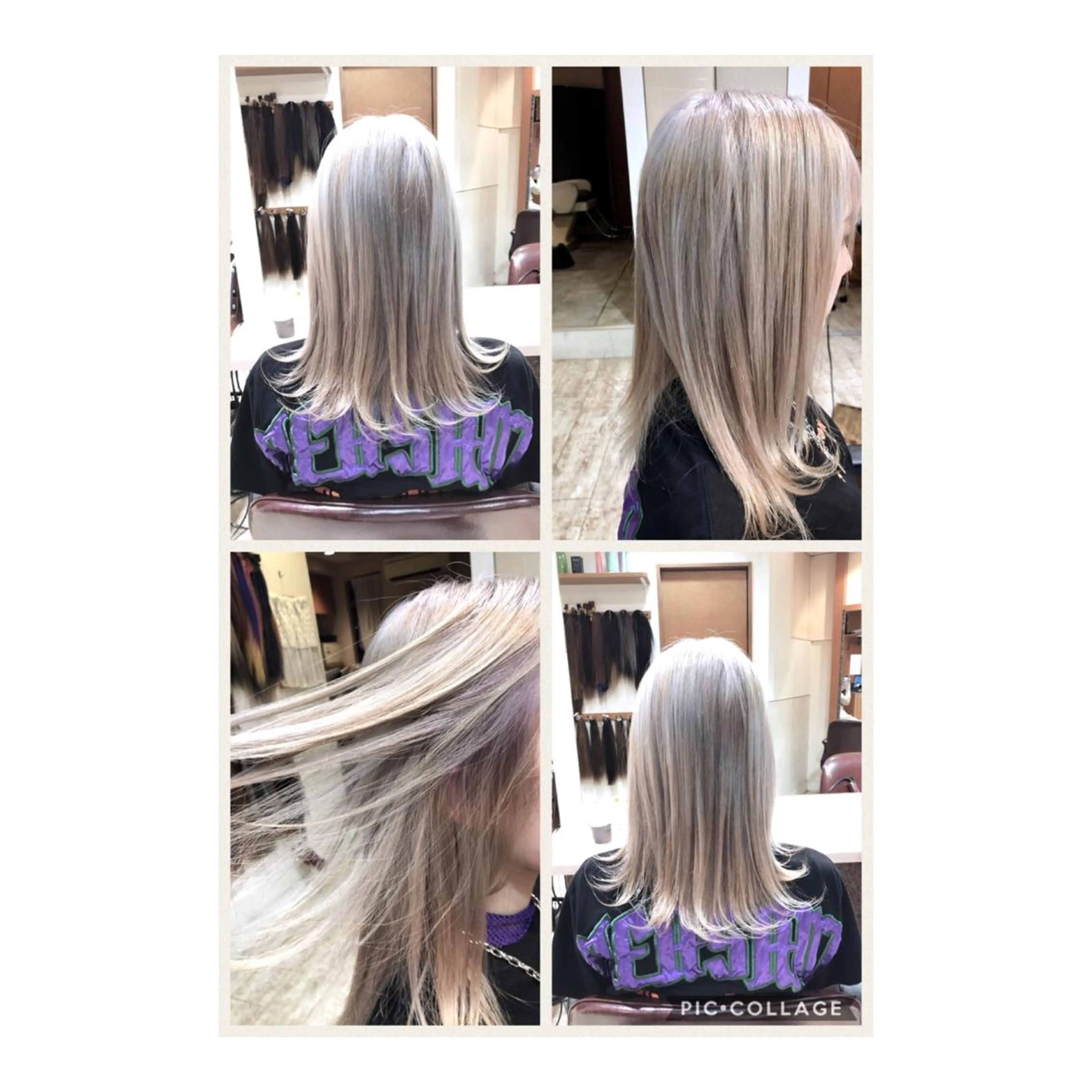 セミロング カラー ブリーチ ケアブリーチ ハイトーンカラー 100%髪質改善特化 TRUNSのヘアスタイル