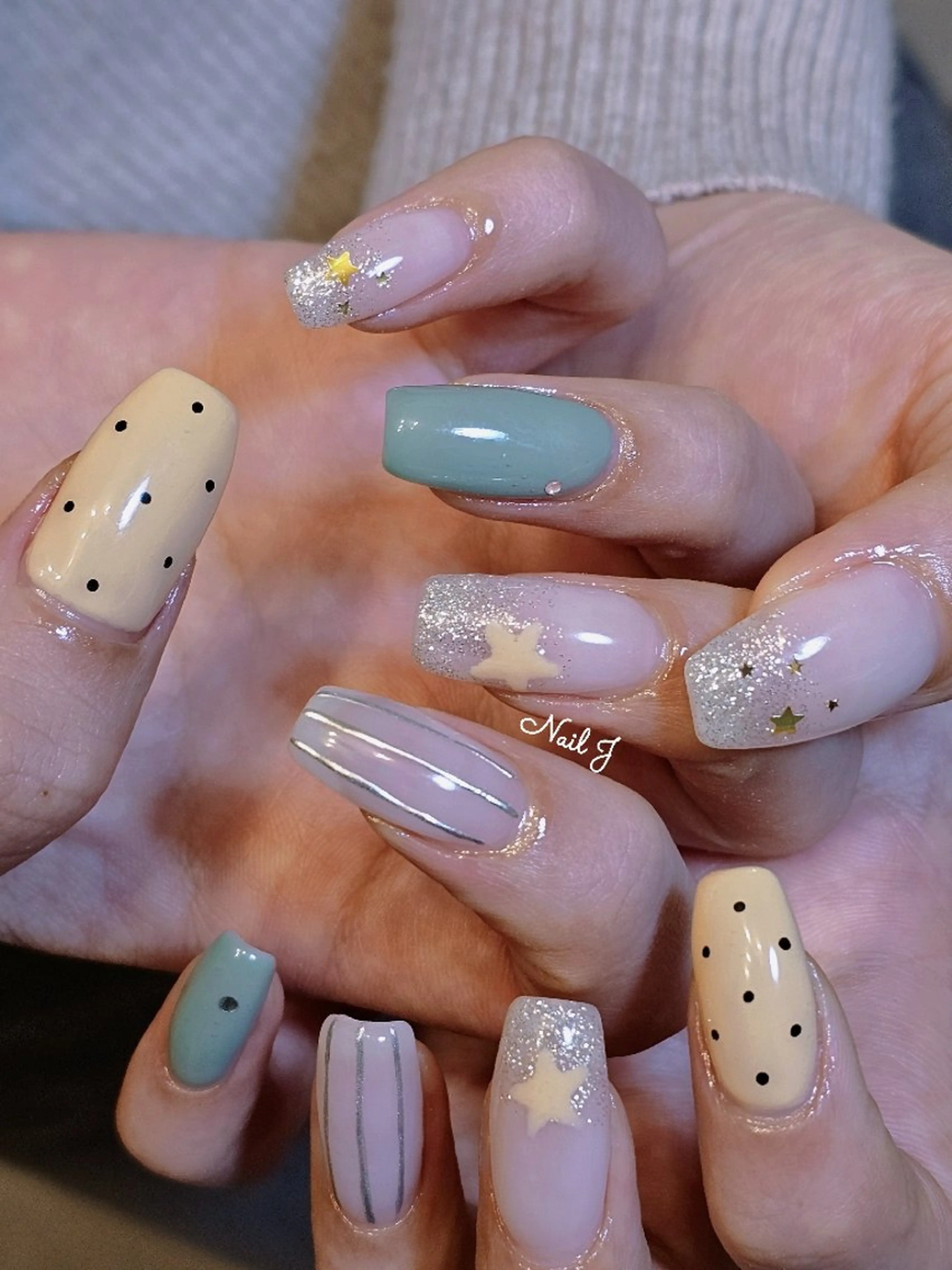 ネイル 韓国ネイル 春ネイル ハンドネイル Nail Jのネイルデザイン