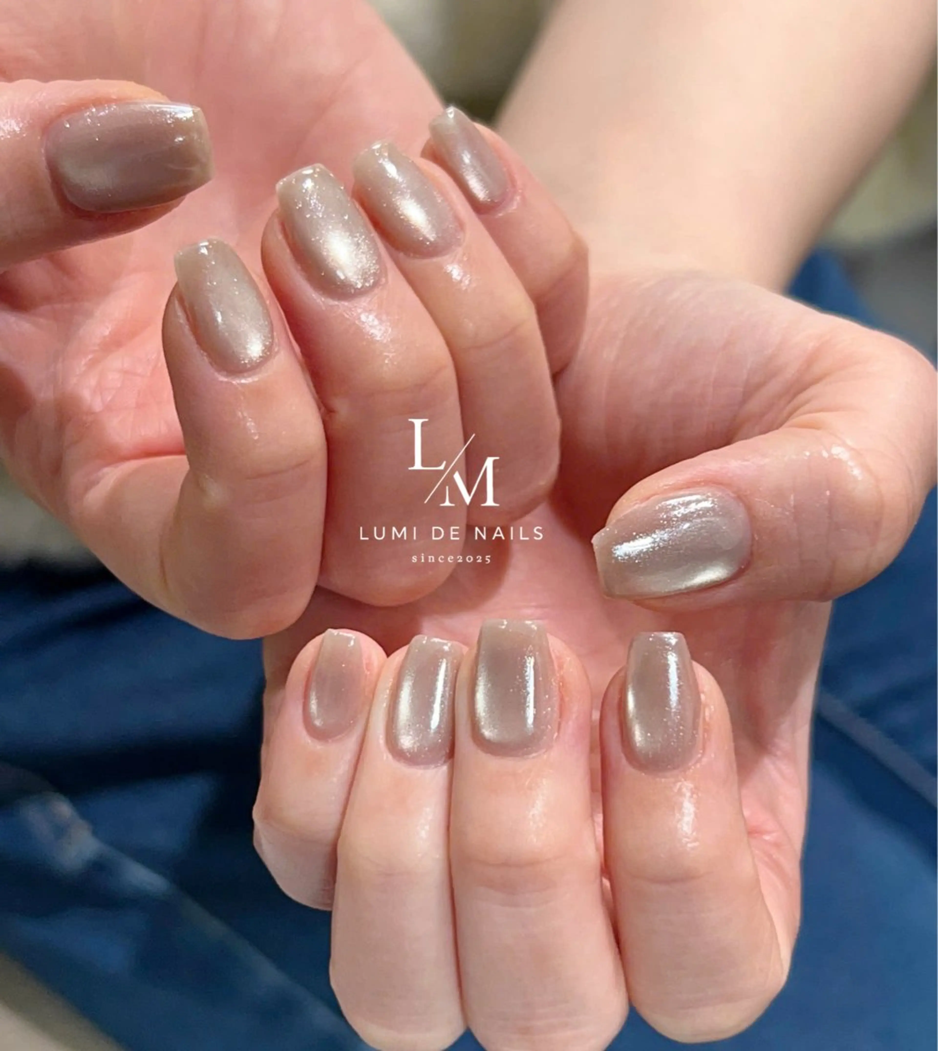 ネイル グラデーション ラメ(グリッター) マグネットネイル ミラーネイル ニュアンスネイル ハンドネイル Lumi de nailsのネイルデザイン