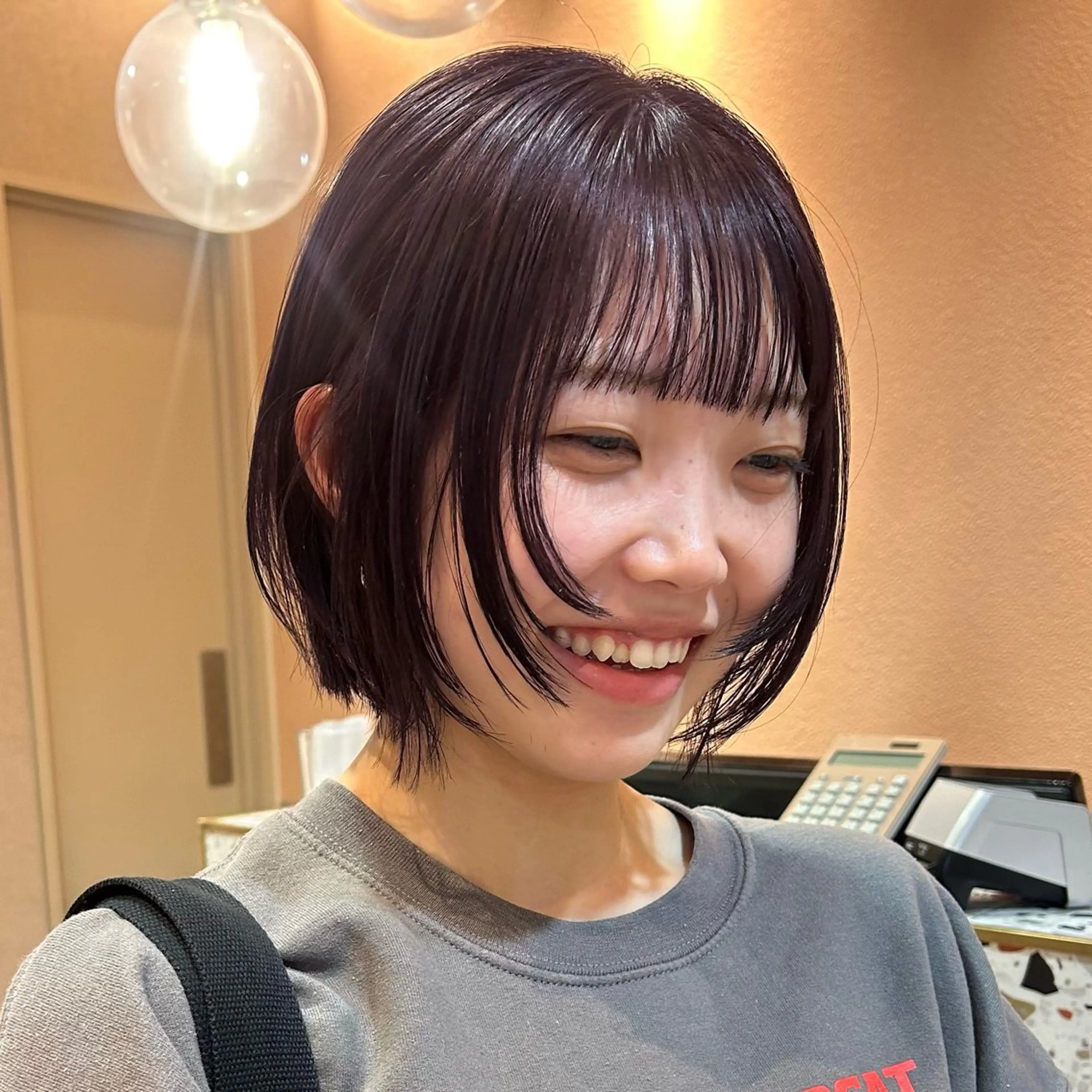 ショート カラー グレージュ ラベンダーカラー ラベンダーグレージュ ラベンダーグレー 🐢ダブルカラー🐢 透明感/このかのヘアスタイル