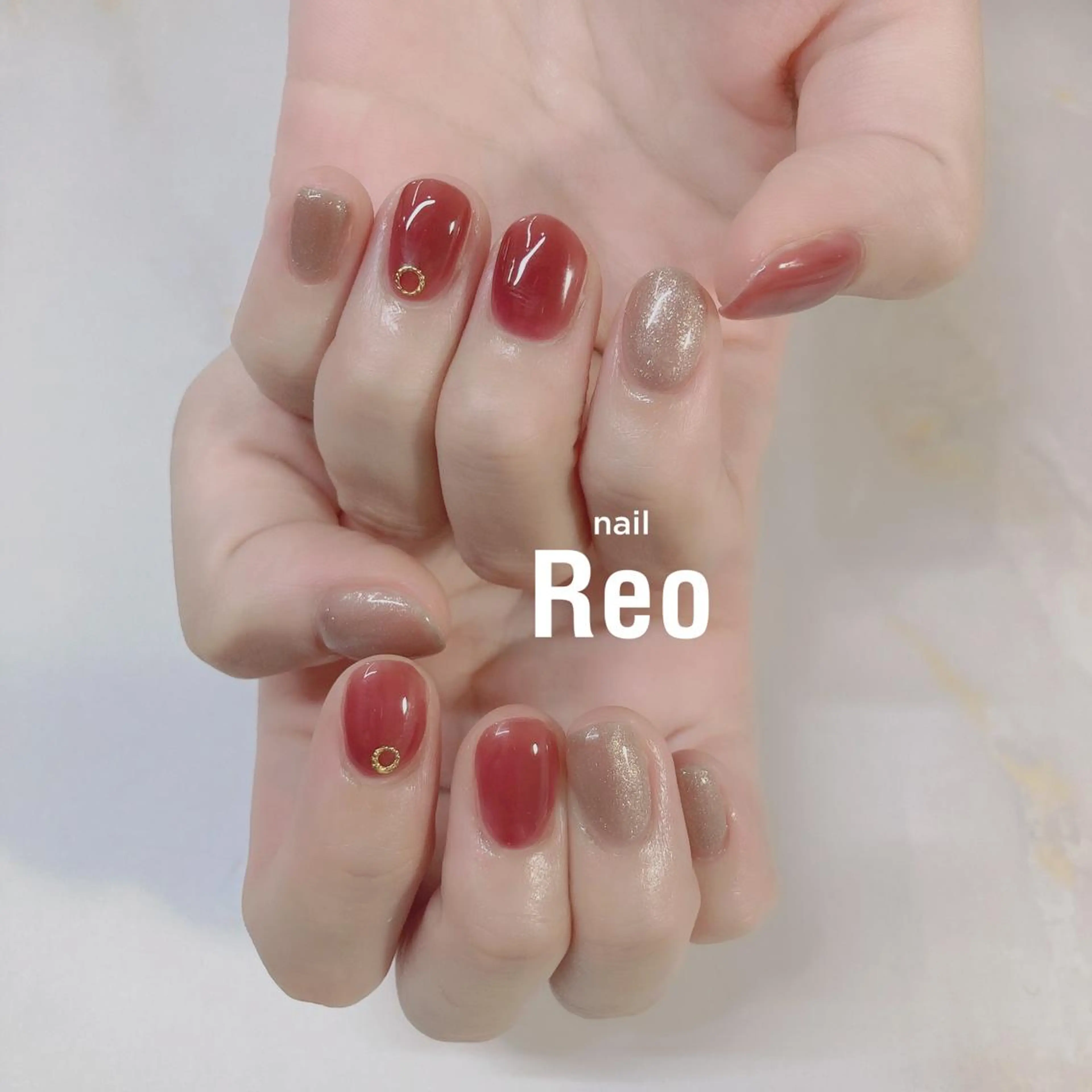 ミディアム ネイル Reonail 💕Kana💕のネイルデザイン