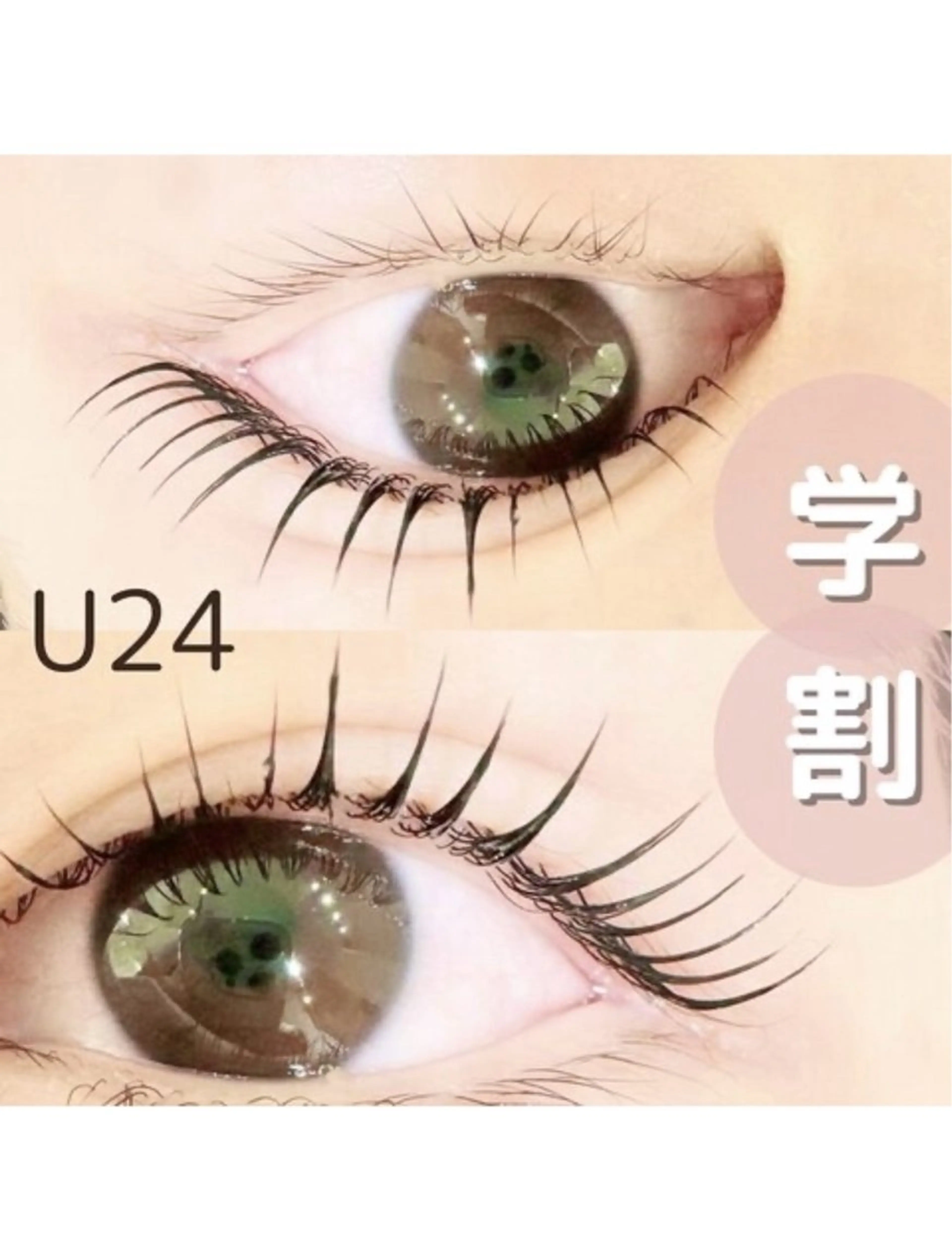 【学割/U24】でお得に可愛く💓✨️上まつ毛パーマorパリジェンヌラッシュリフト✨️の写真