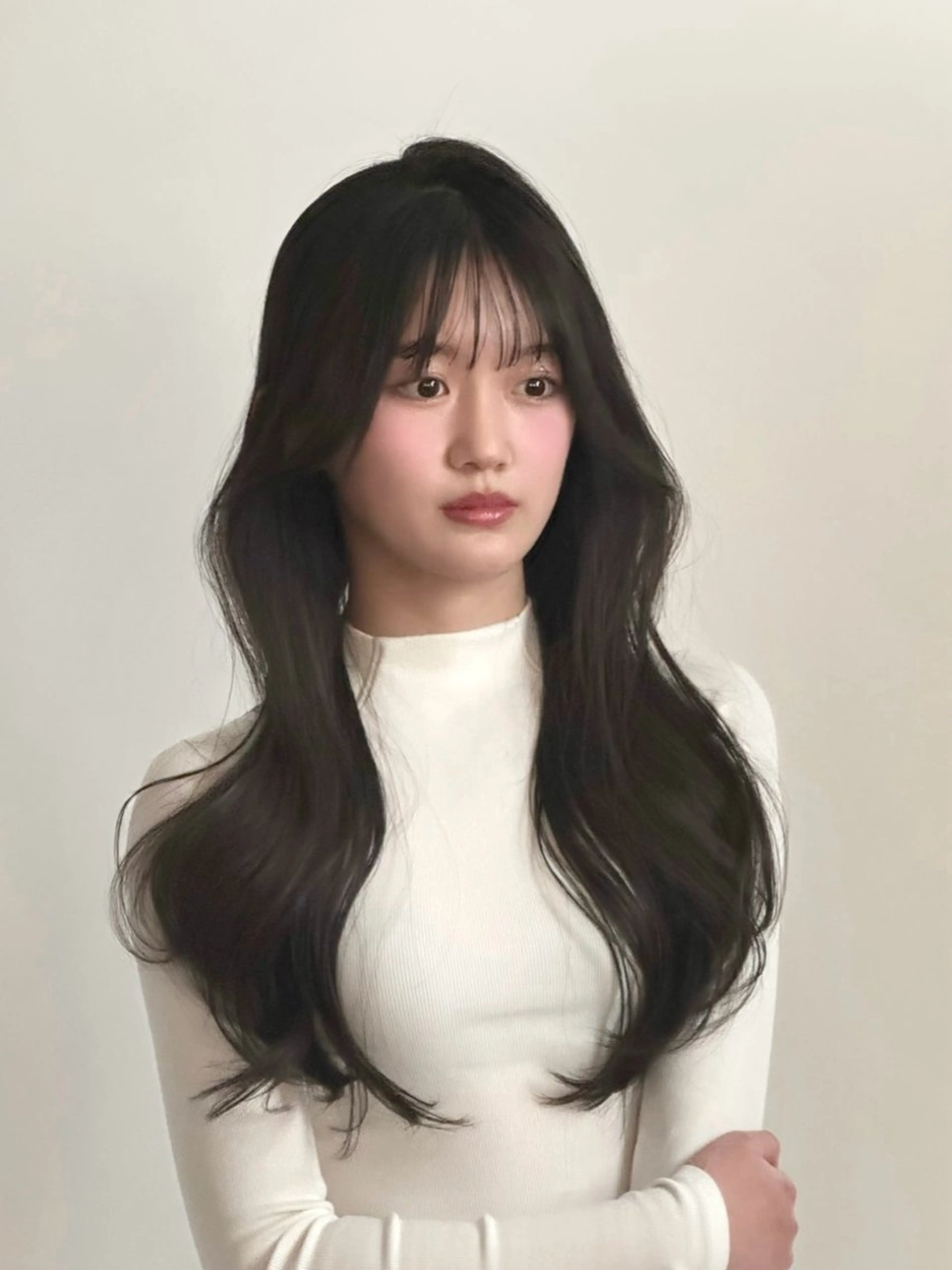 ロング カラー ヘアアレンジ くびれヘア 髪質改善 似合わせカット カット ヘアカラー トリートメント レイヤーカット🤍 RINAのヘアスタイル