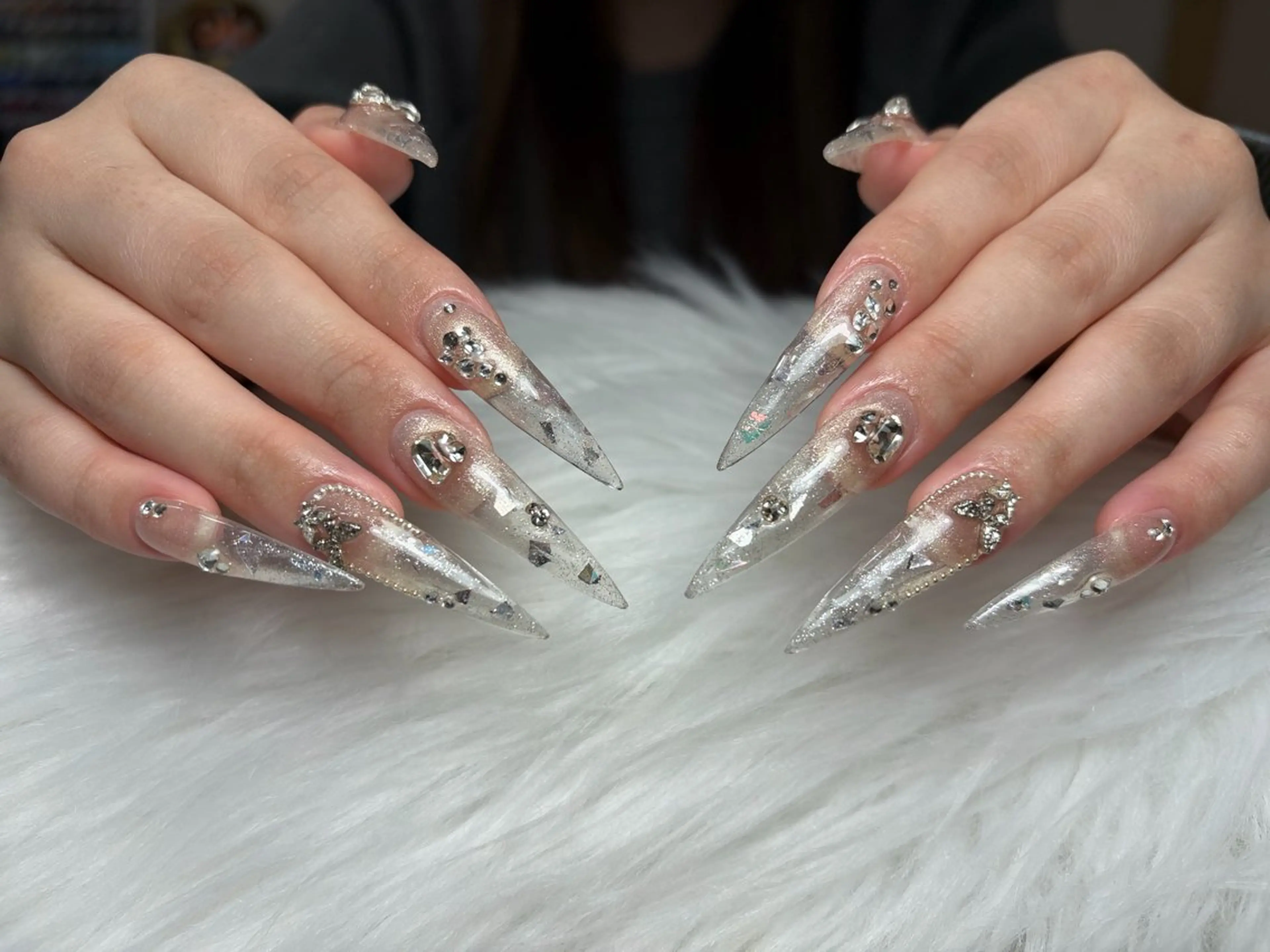 ネイル アートネイル 長さ出し ジェルネイル マグネットネイル ニュアンスネイル ハンドネイル Cloudy Chan Nailのネイルデザイン