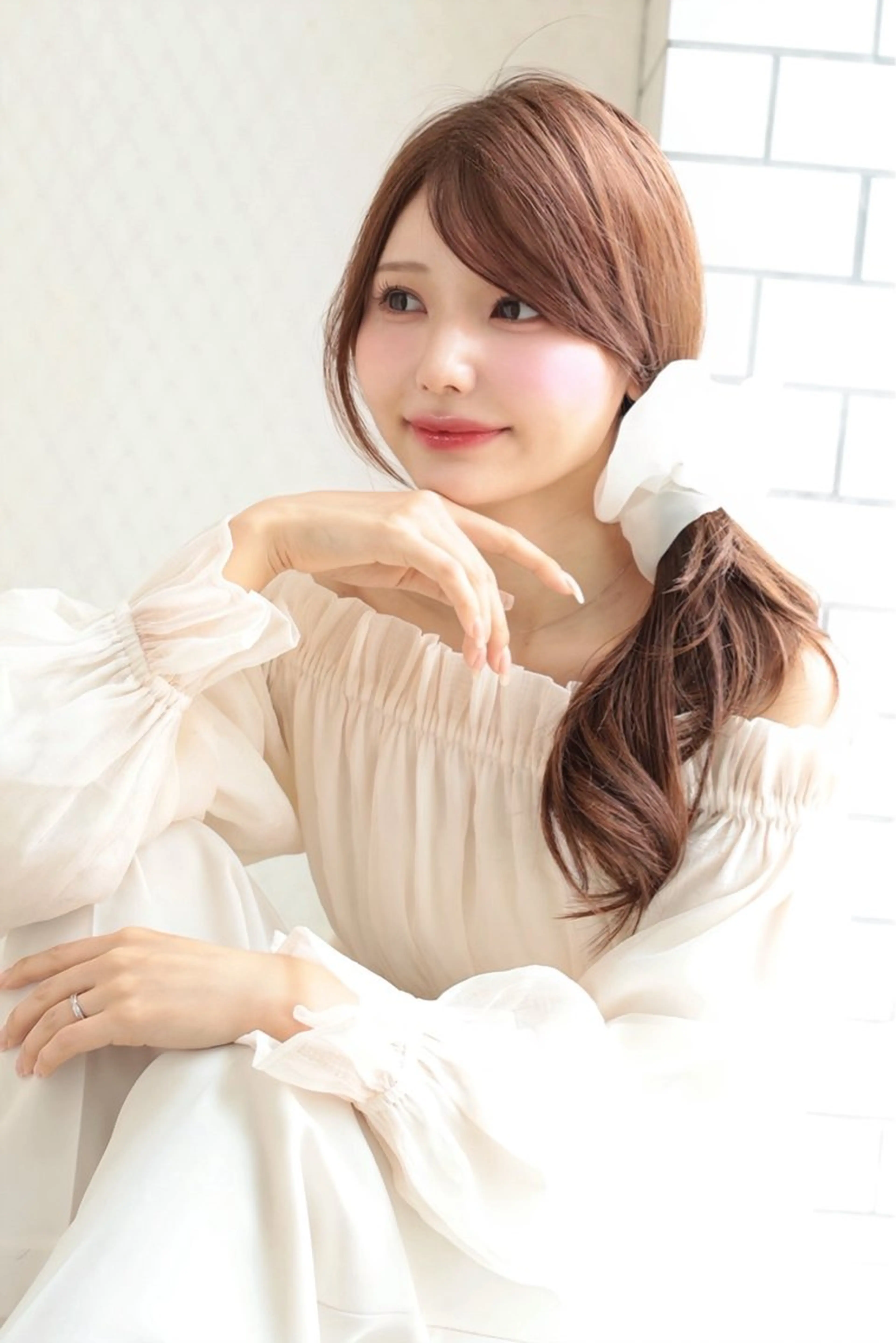 ロング 似合わせカット カット ヘアカラー トリートメント 朝尾 愛花のヘアスタイル