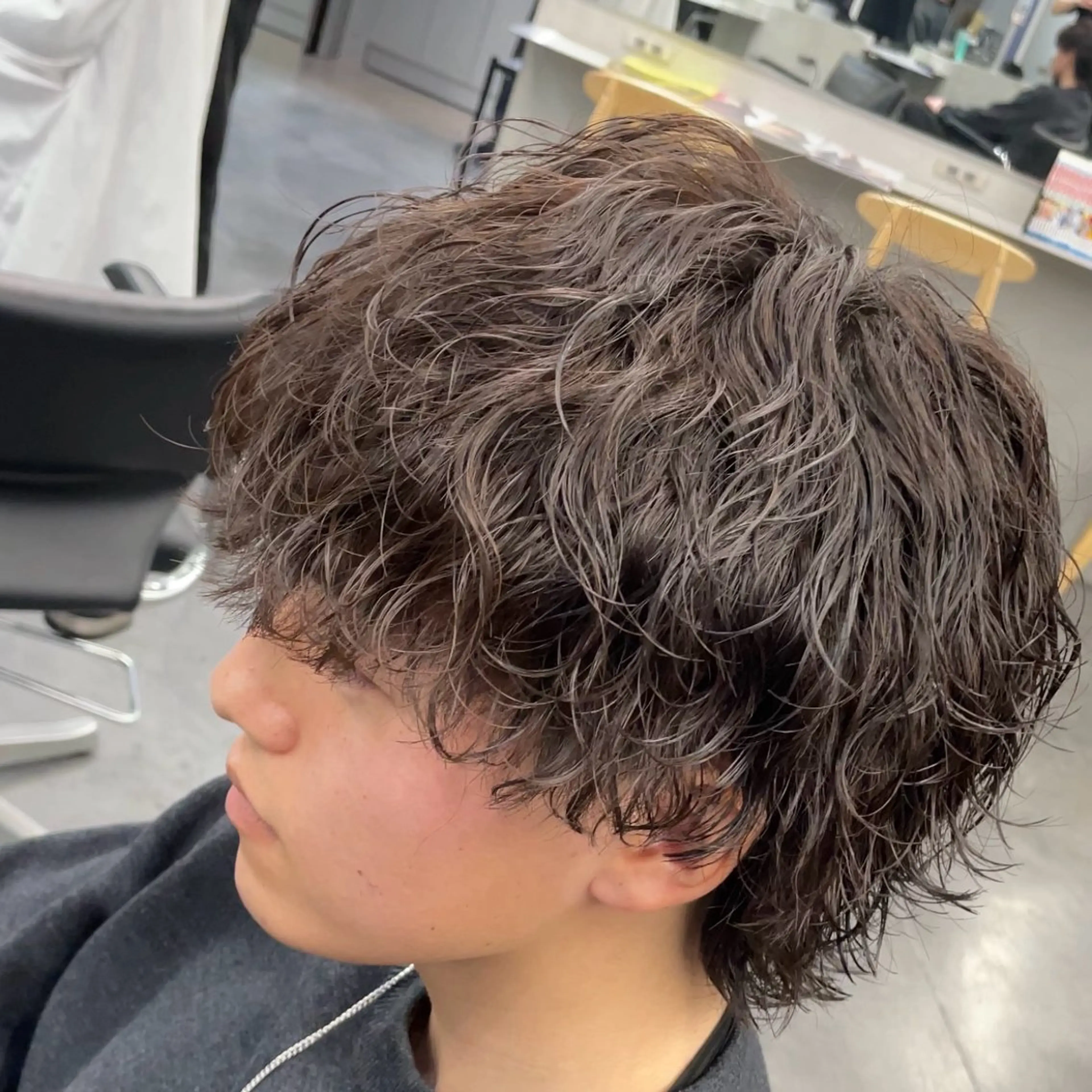 セミロング パーマ ヘアアレンジ メンズ fifth 石川 凪のヘアスタイル
