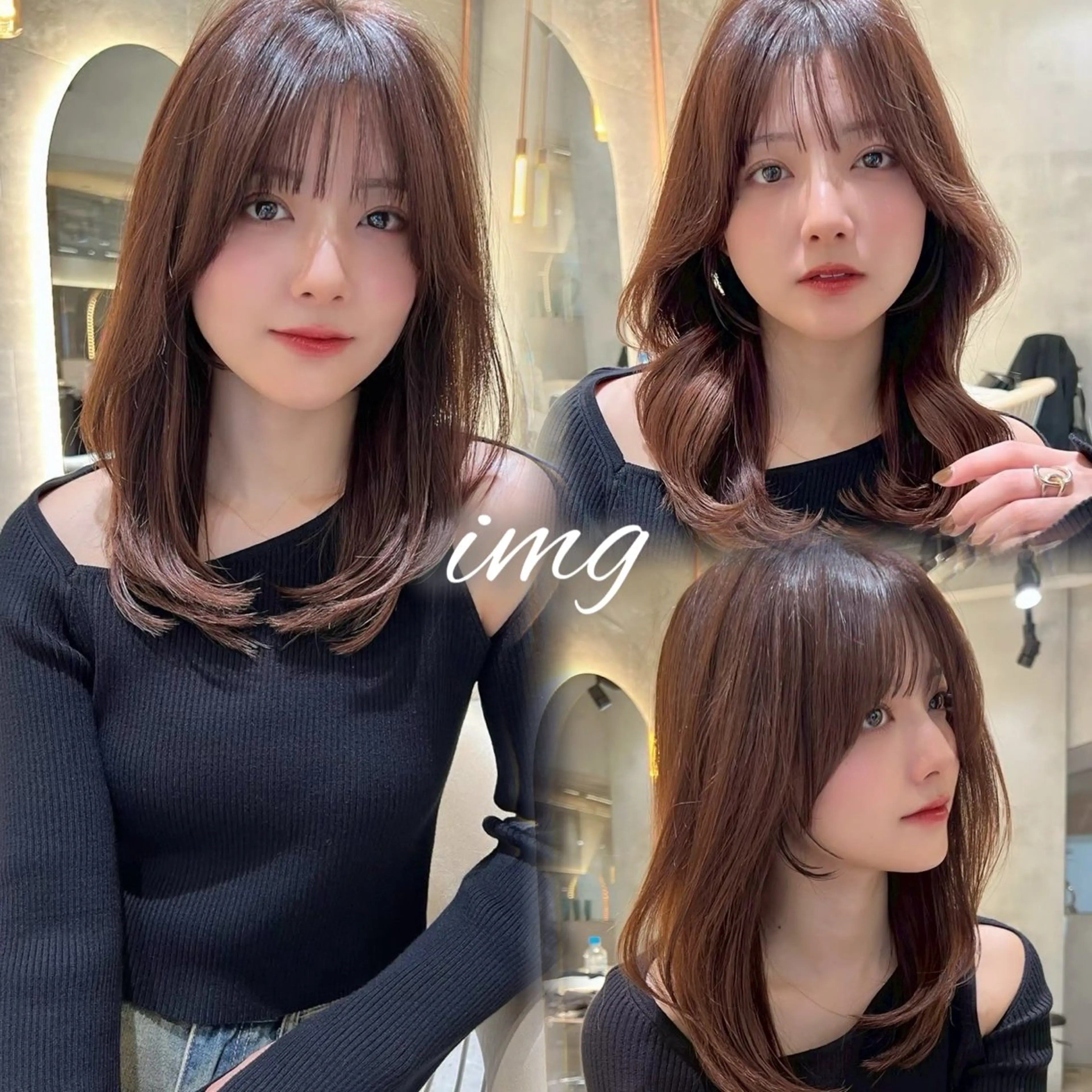 ロング 韓国レイヤー／艶髪 ／縮毛矯正／笑  璃のヘアスタイル