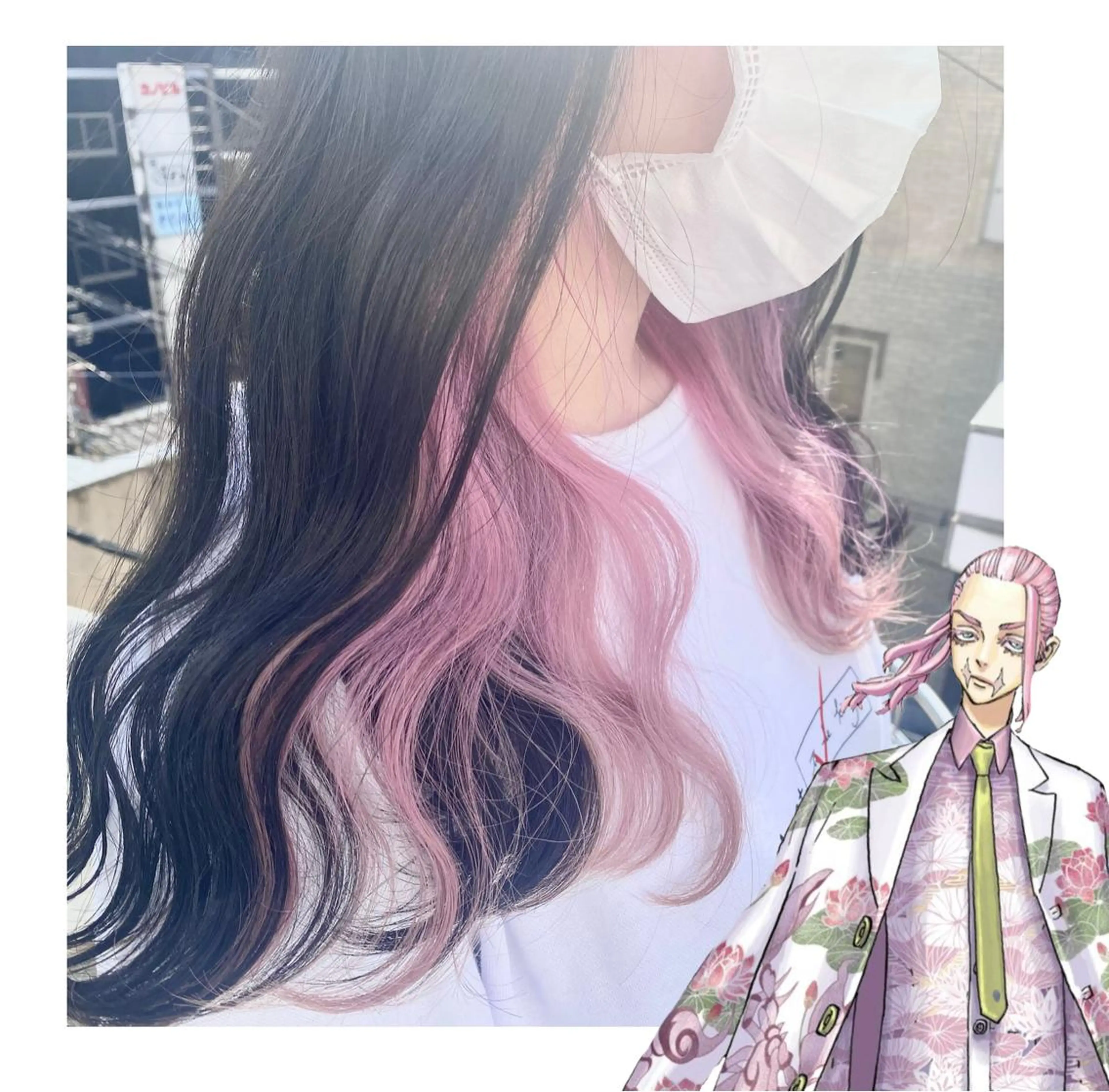 セミロング カラー ヘアカラー TSUNO🦖 派手髪/オタク美容師のヘアスタイル