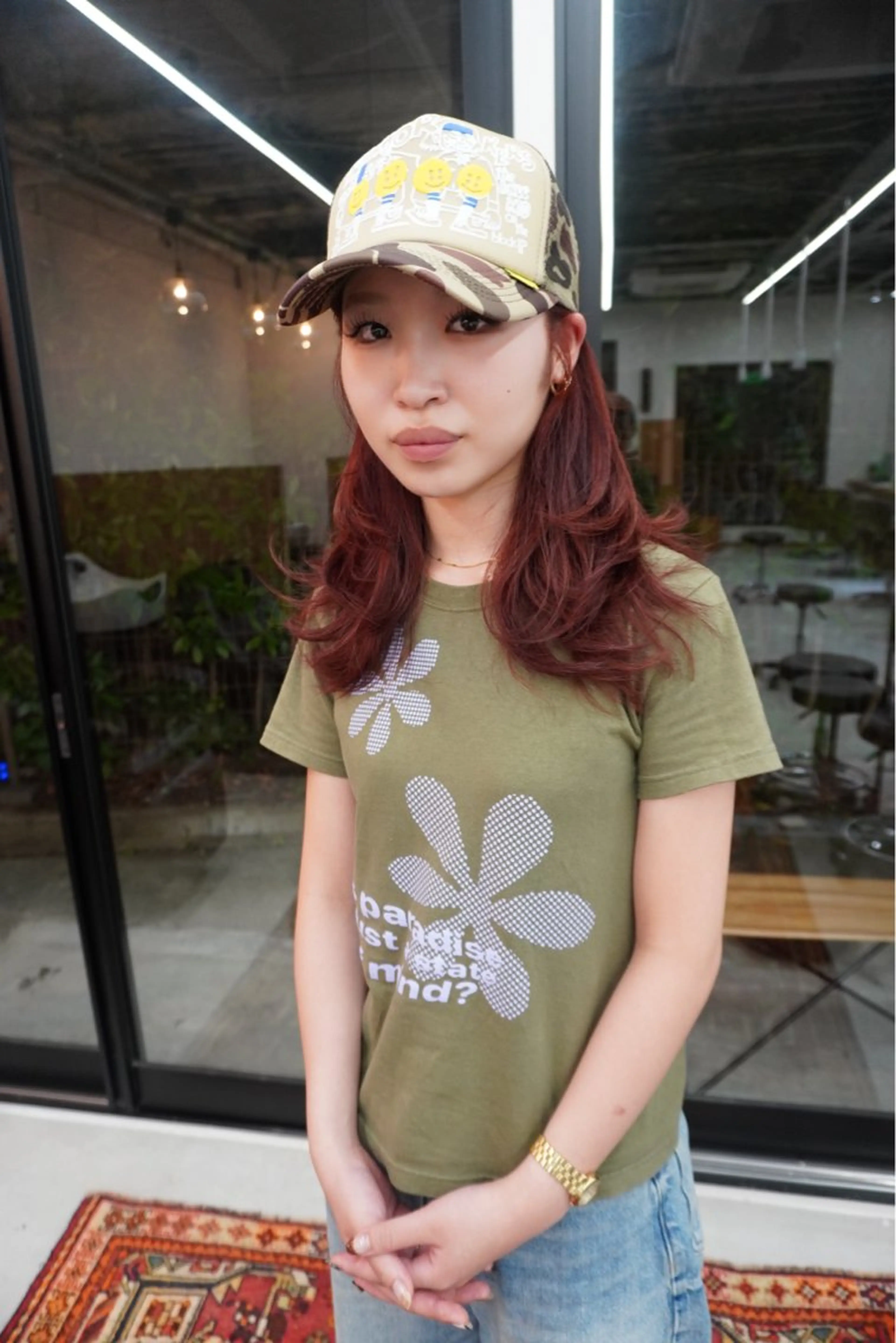 セミロング カラー パーマ ヘアアレンジ 髪と音処　マトぺ所属・デザインカラー/ボブ ブリーチカラー/ユリのヘアスタイル