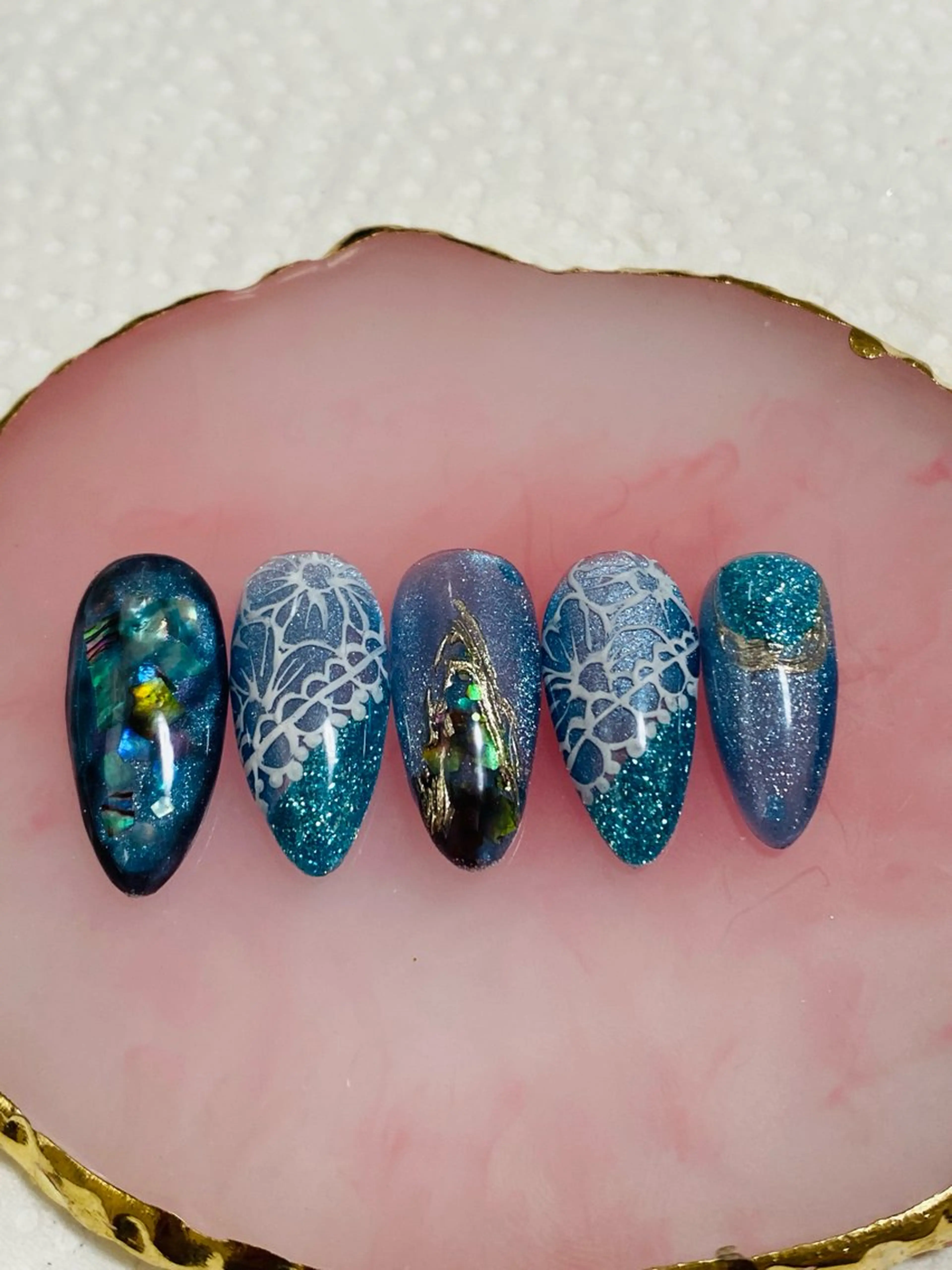 ネイル フラワーネイル レース 自宅ネイルサロン ♦️nuance♦️のネイルデザイン