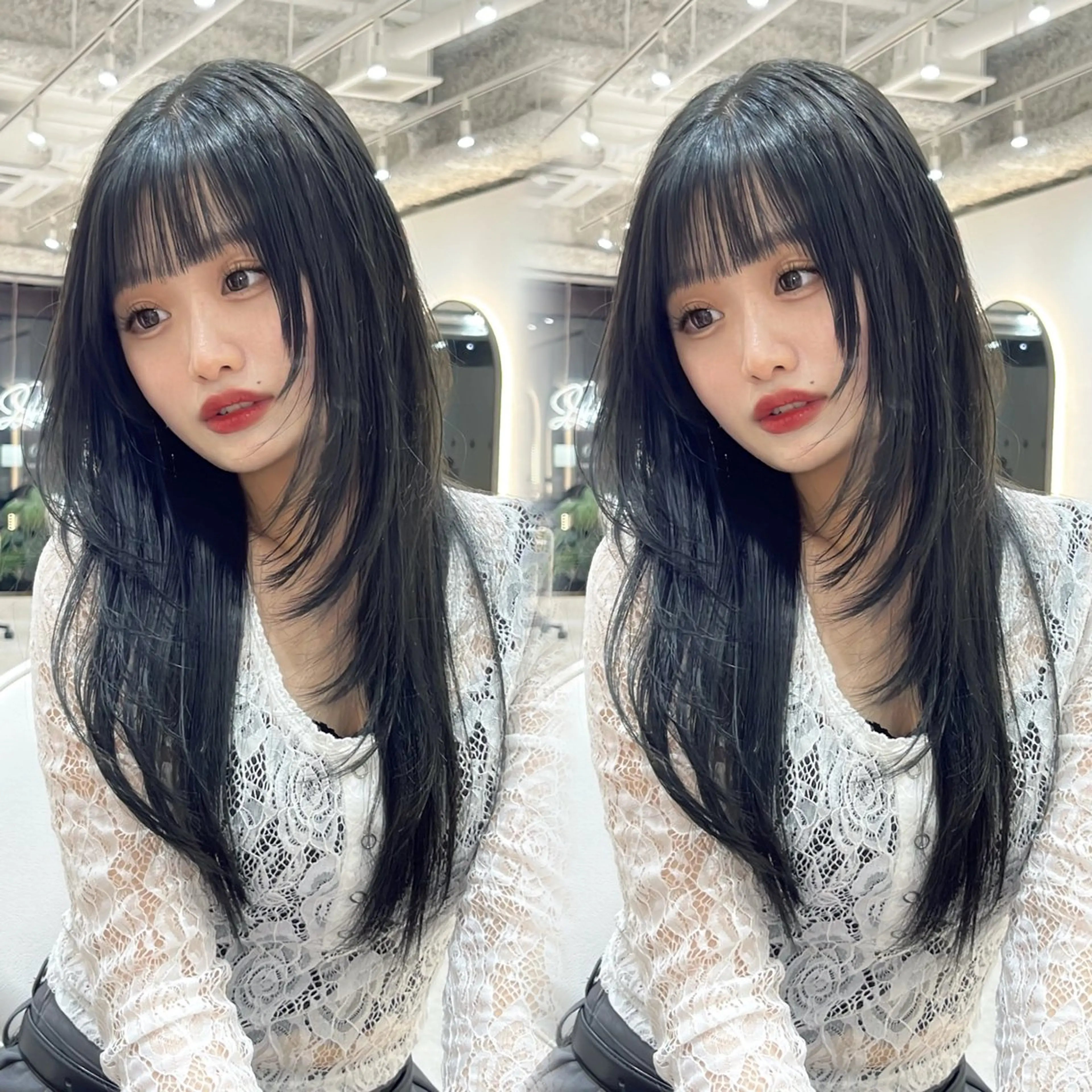 【ご新規様限定!!ミニモ学割】🎀レイヤーカット+ケアカラー+超音波トリートメント🎀レイヤー/ハッシュ/顔周り/韓国風の写真